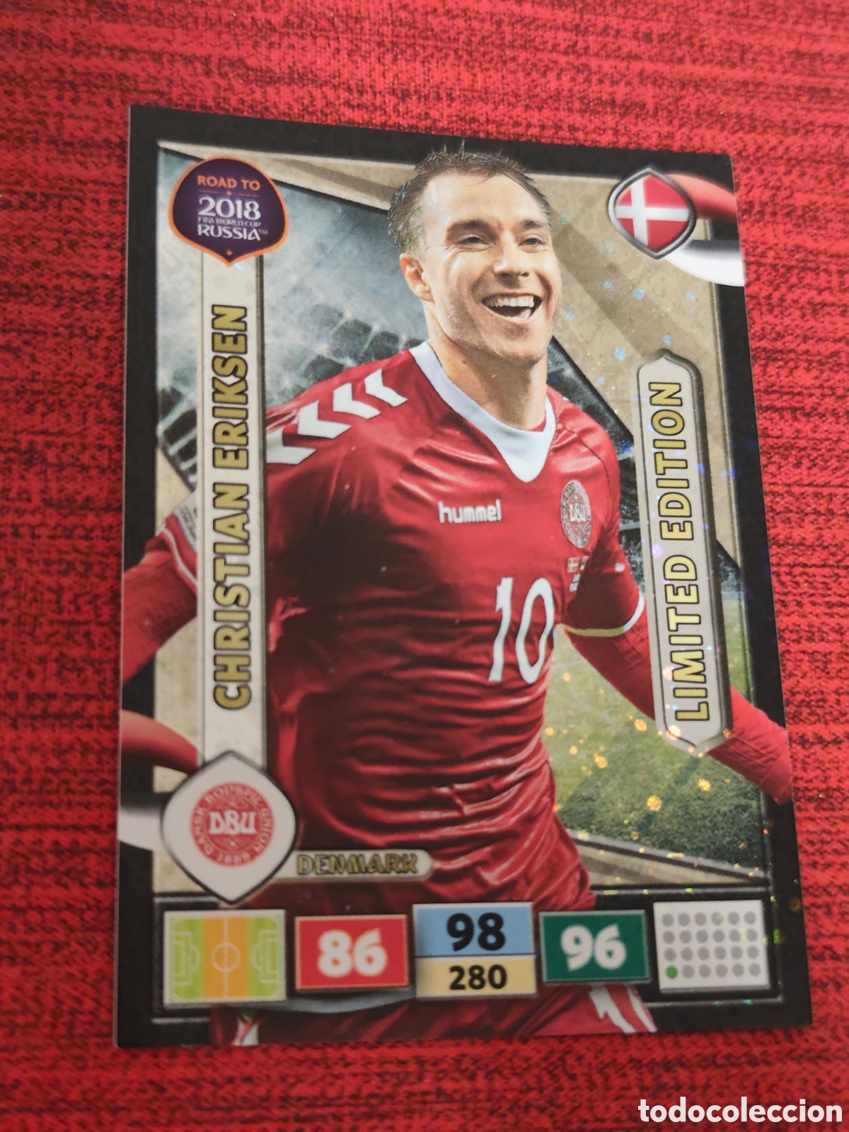 Cromos de f&uacute;tbol: LIMITED EDITION CHRISTIAN ERIKSEN DINAMARCA ADRENALYN XL ROAD TO RUSSIA 2018