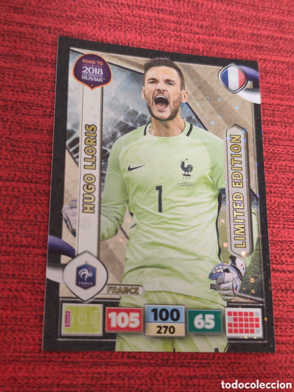 Cromos de f&uacute;tbol: LIMITED EDITION HUGO LLORIS FRANCIA ADRENALYN XL ROAD TO RUSSIA 2018