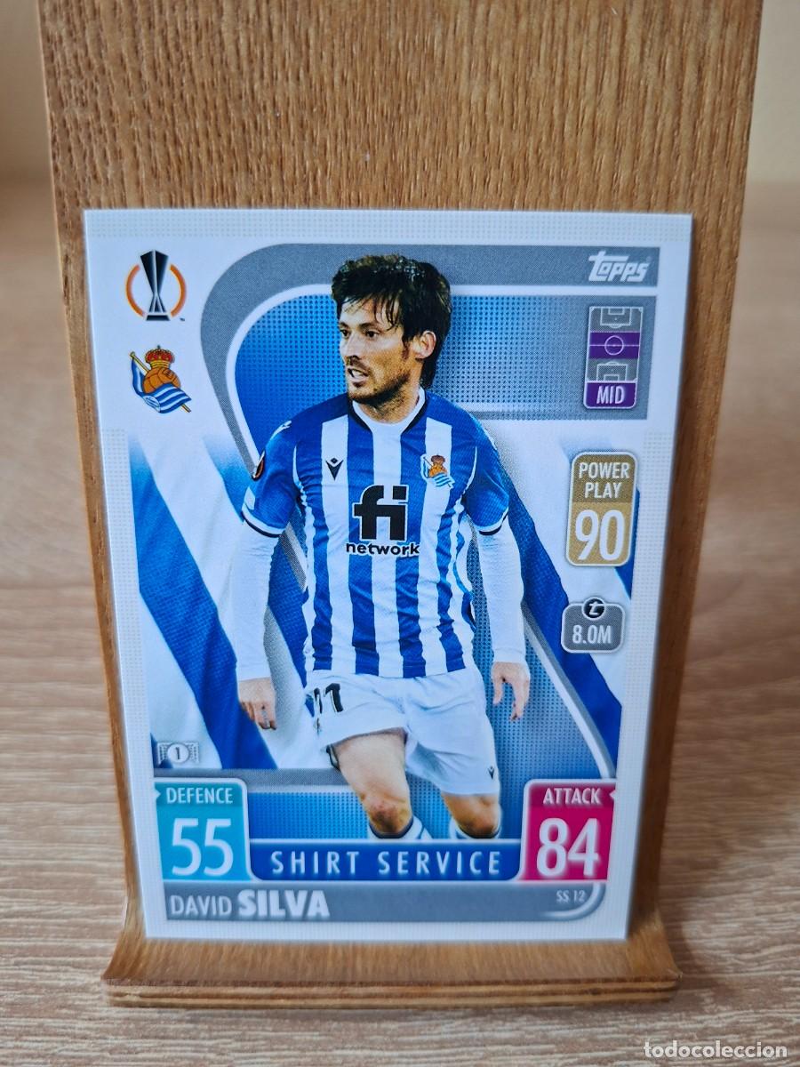 Cromos de Futebol: David Silva #SS12 Real Sociedad Topps Match Attax Champions League 2021 2022 Extra Shirt Service