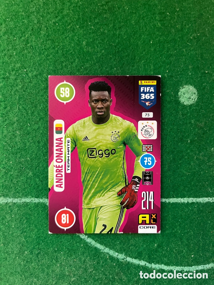 Cartes &agrave; collectionner de Football: 75 ANDRE ONANA AJAX ADRENALYN FIFA 365 2020 2021 PANINI