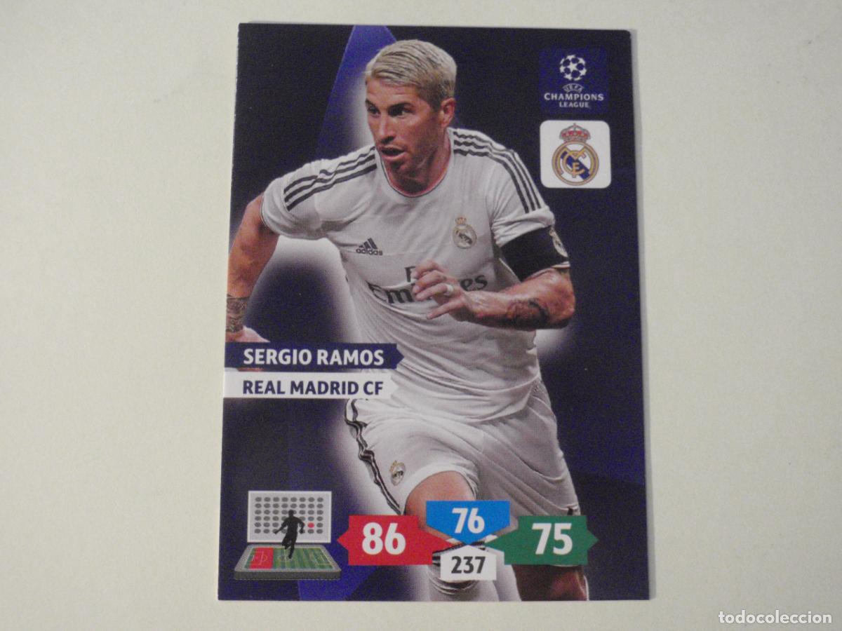 Cromos de f&uacute;tbol: Cromo SERGIO RAMOS. Trading card Adrenalyn XL UEFA CHAMPIONS LEAGUE 2013 2014 Panini 13 14