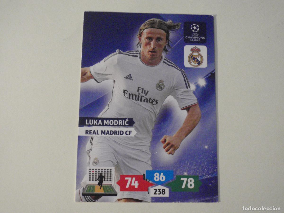 Cromos de f&uacute;tbol: Cromo MODRIC Real Madrid. Trading card Adrenalyn XL UEFA CHAMPIONS LEAGUE 2013 2014 Panini 13 14