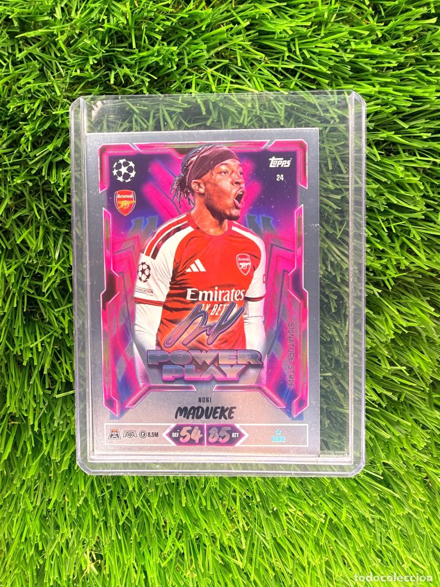 Cromos de f&uacute;tbol: N&ordm; 24 Noni Madueke Power Play Signature Style Arsenal Match Attax 26 27