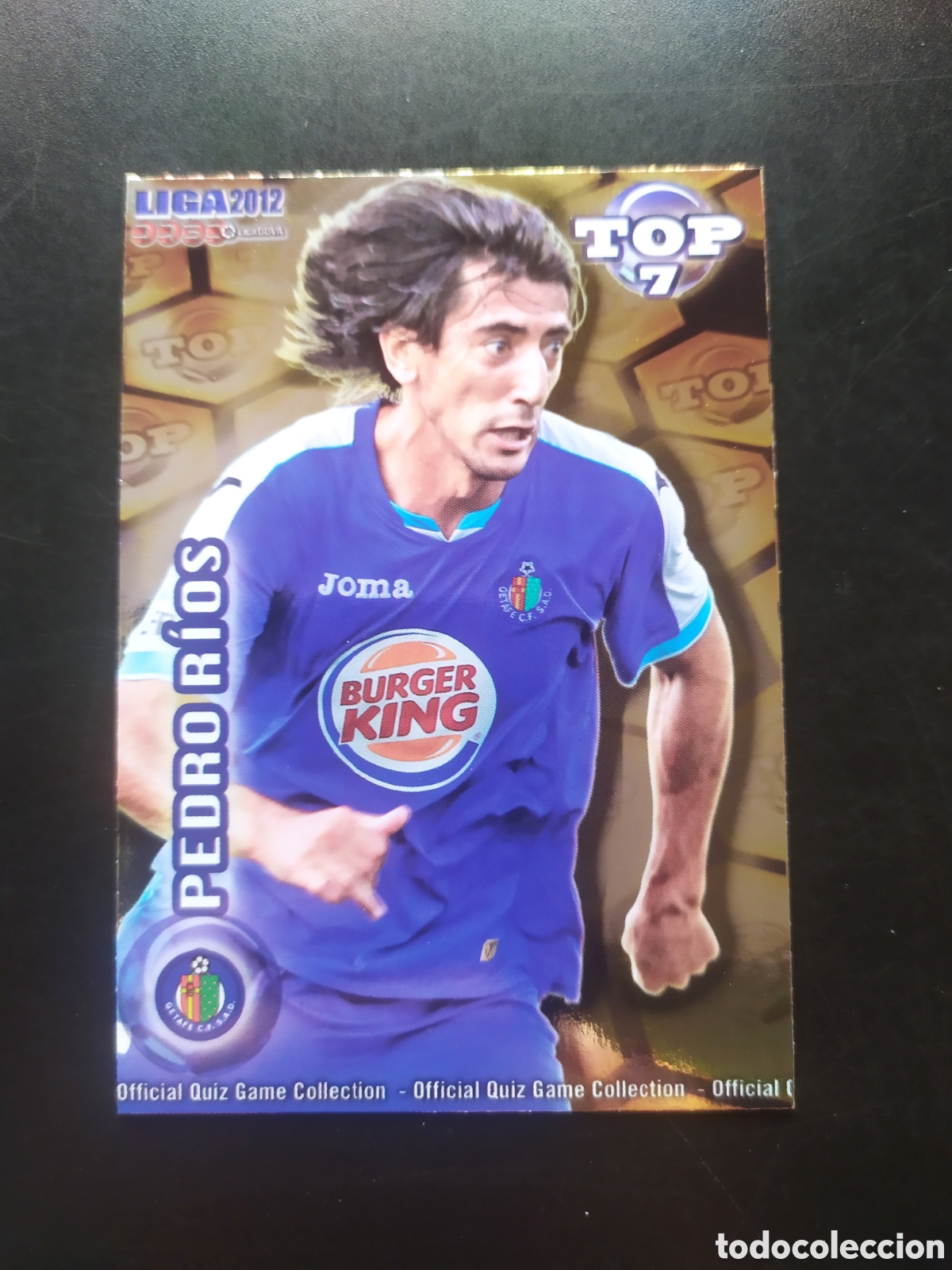 Cromos de f&uacute;tbol: Mundicromo fichas Liga 2011 2012 11 12 Pedro R&iacute;os top brillo dorado n&deg; 503 Getafe