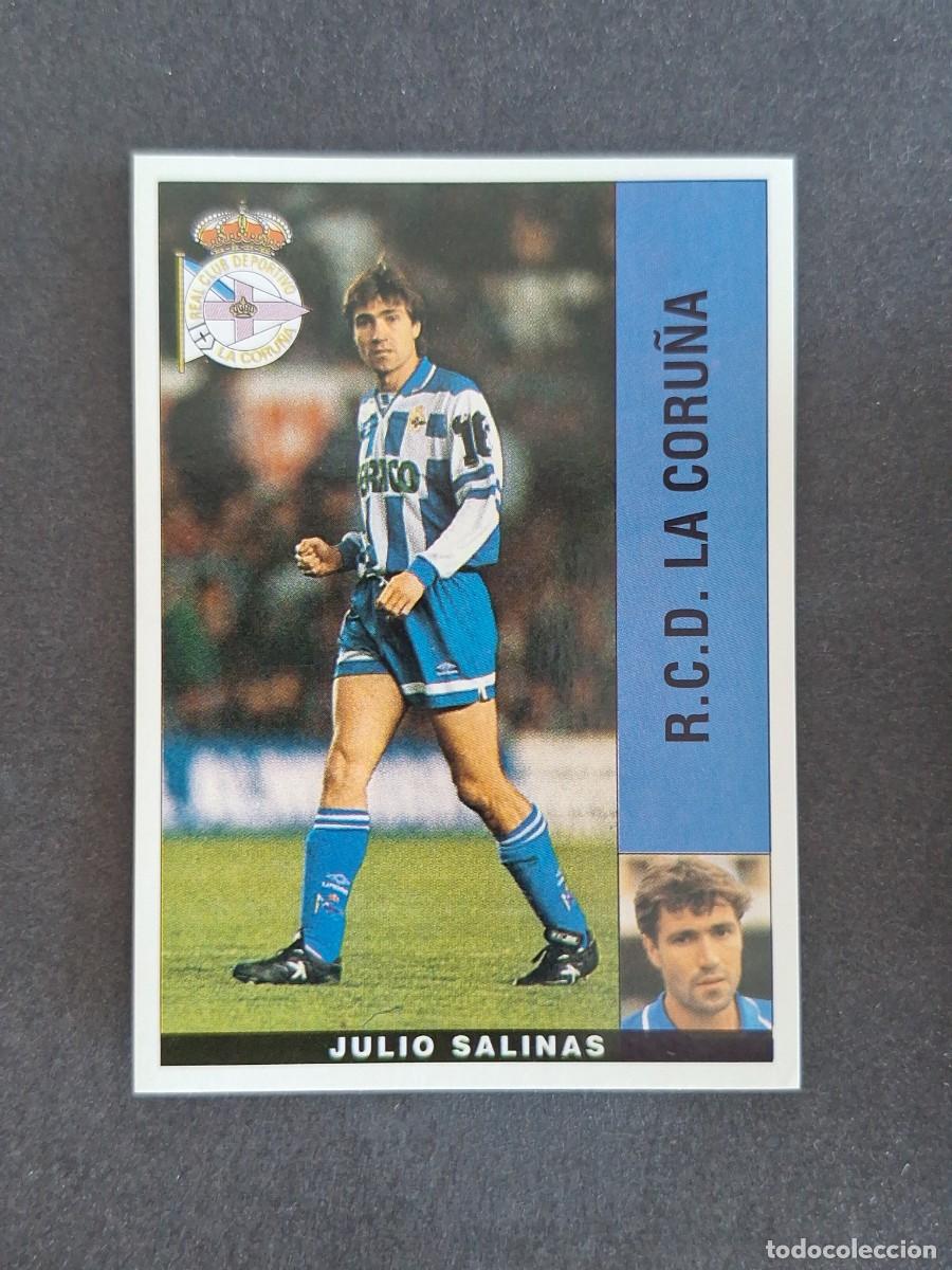 Cromos de f&uacute;tbol: L2 JULIO SALINAS DEPORTIVO DE LA CORU&Ntilde;A PANINI LIGA 1995 1996 95 96 NUNCA PEGADO SIN PEGAR