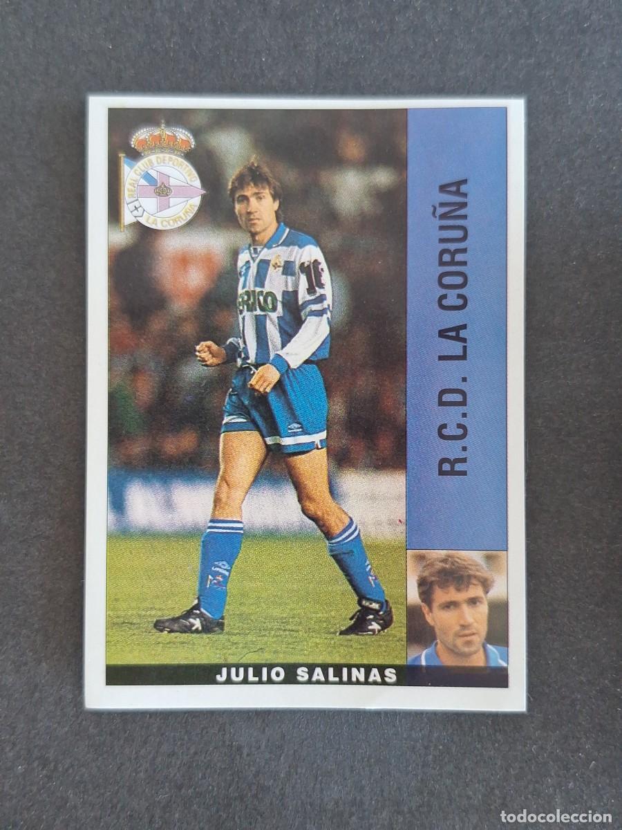Cromos de f&uacute;tbol: L2 JULIO SALINAS DEPORTIVO DE LA CORU&Ntilde;A PANINI LIGA 1995 1996 95 96 NUNCA PEGADO SIN PEGAR