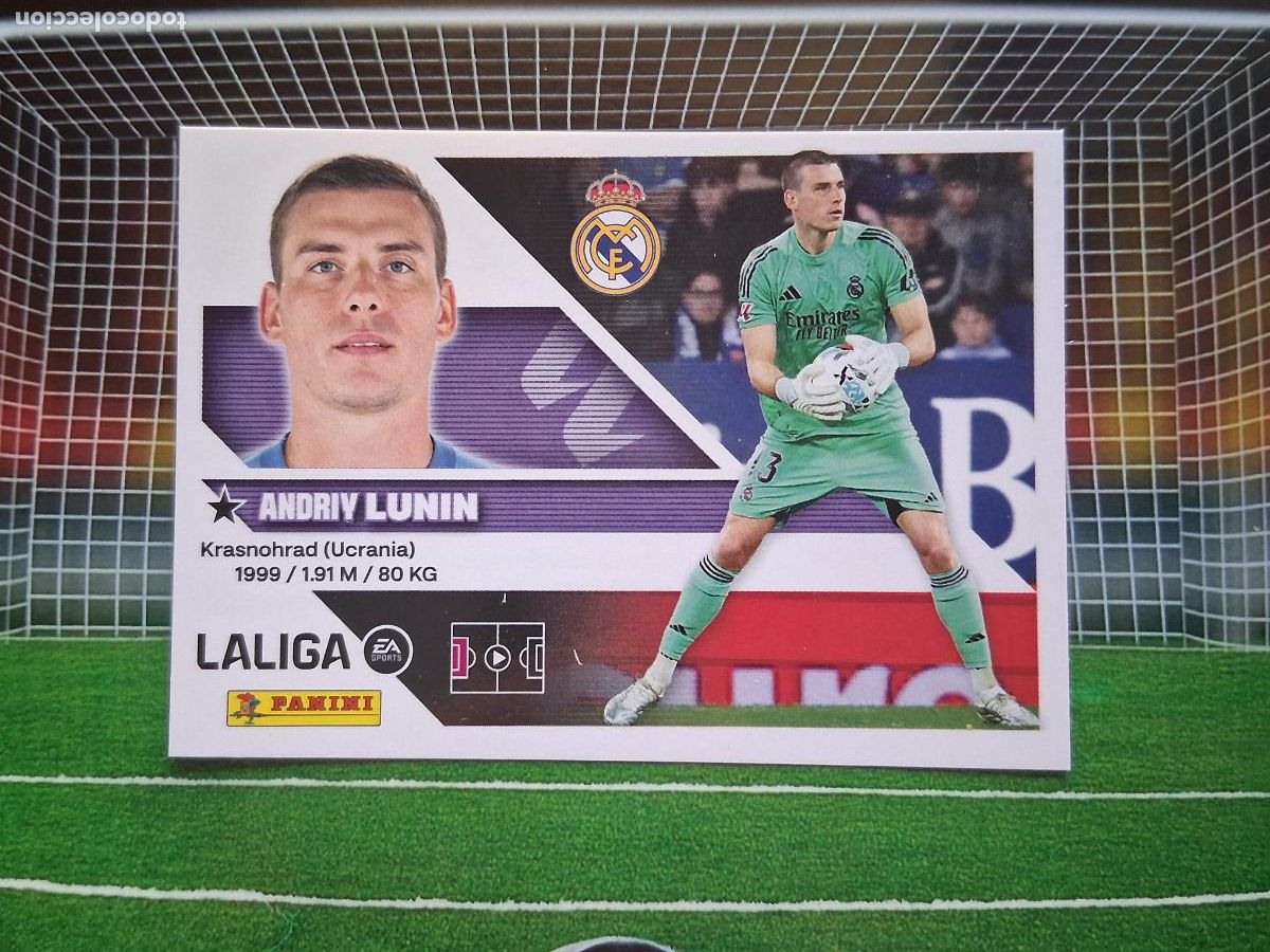 Cromos de f&uacute;tbol: 4 LUNIN REAL MADRID CROMOS EDICIONES ESTE LIGA FUTBOL PANINI 2026 2027 26 27