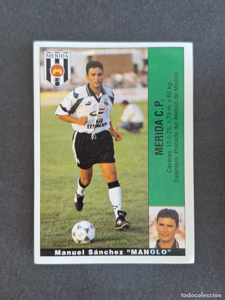Cromos de f&uacute;tbol: L2 MANOLO MERIDA C. P. PANINI LIGA 1995 1996 95 96 NUNCA PEGADO SIN PEGAR
