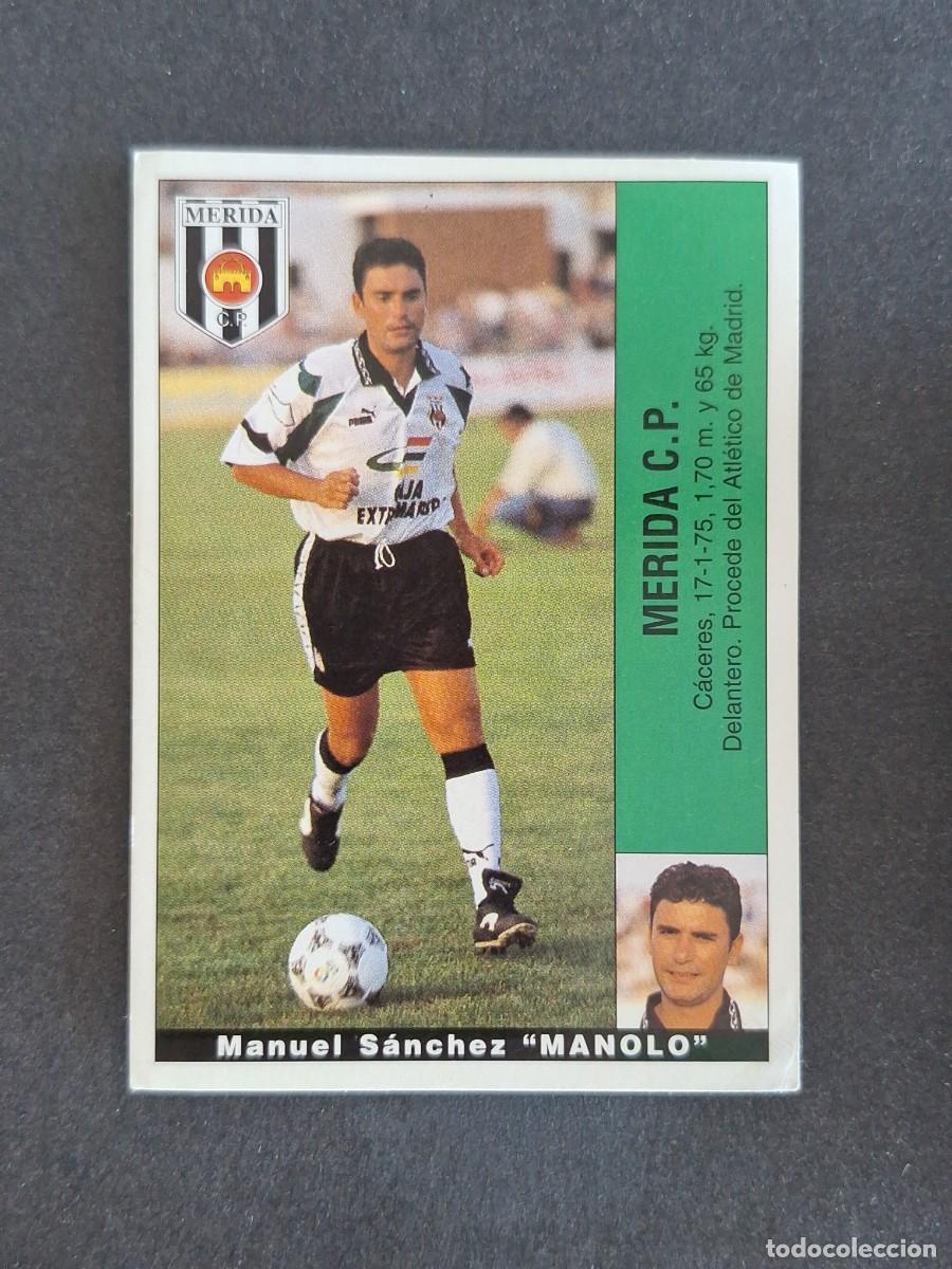 Cromos de f&uacute;tbol: L2 MANOLO MERIDA C. P. PANINI LIGA 1995 1996 95 96 NUNCA PEGADO SIN PEGAR