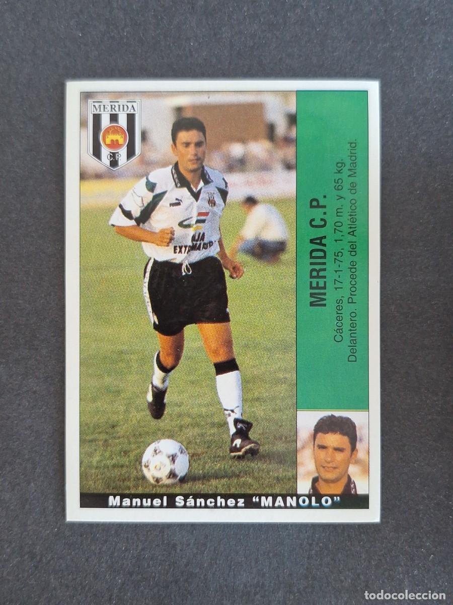 Cromos de f&uacute;tbol: L2 MANOLO MERIDA C. P. PANINI LIGA 1995 1996 95 96 NUNCA PEGADO SIN PEGAR