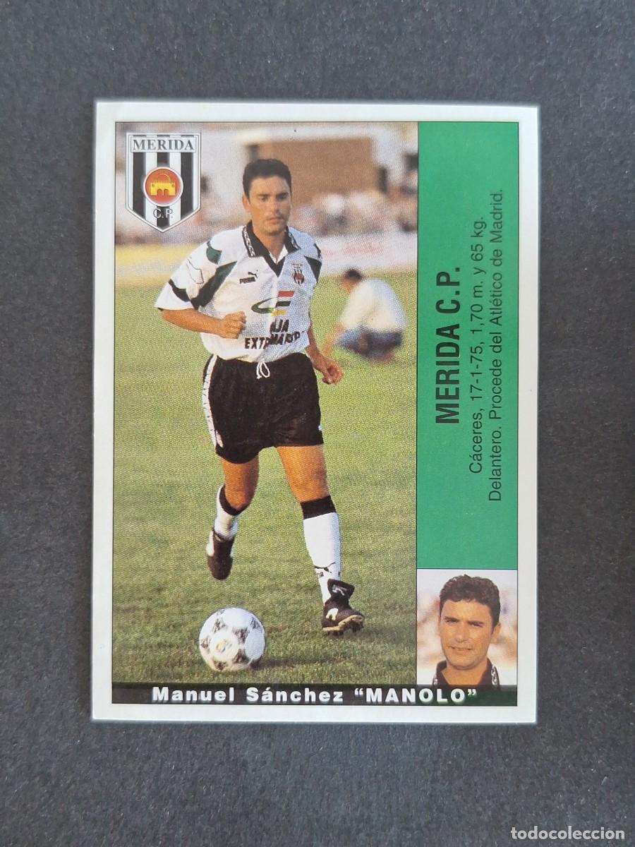 Cromos de f&uacute;tbol: L2 MANOLO MERIDA C. P. PANINI LIGA 1995 1996 95 96 NUNCA PEGADO SIN PEGAR