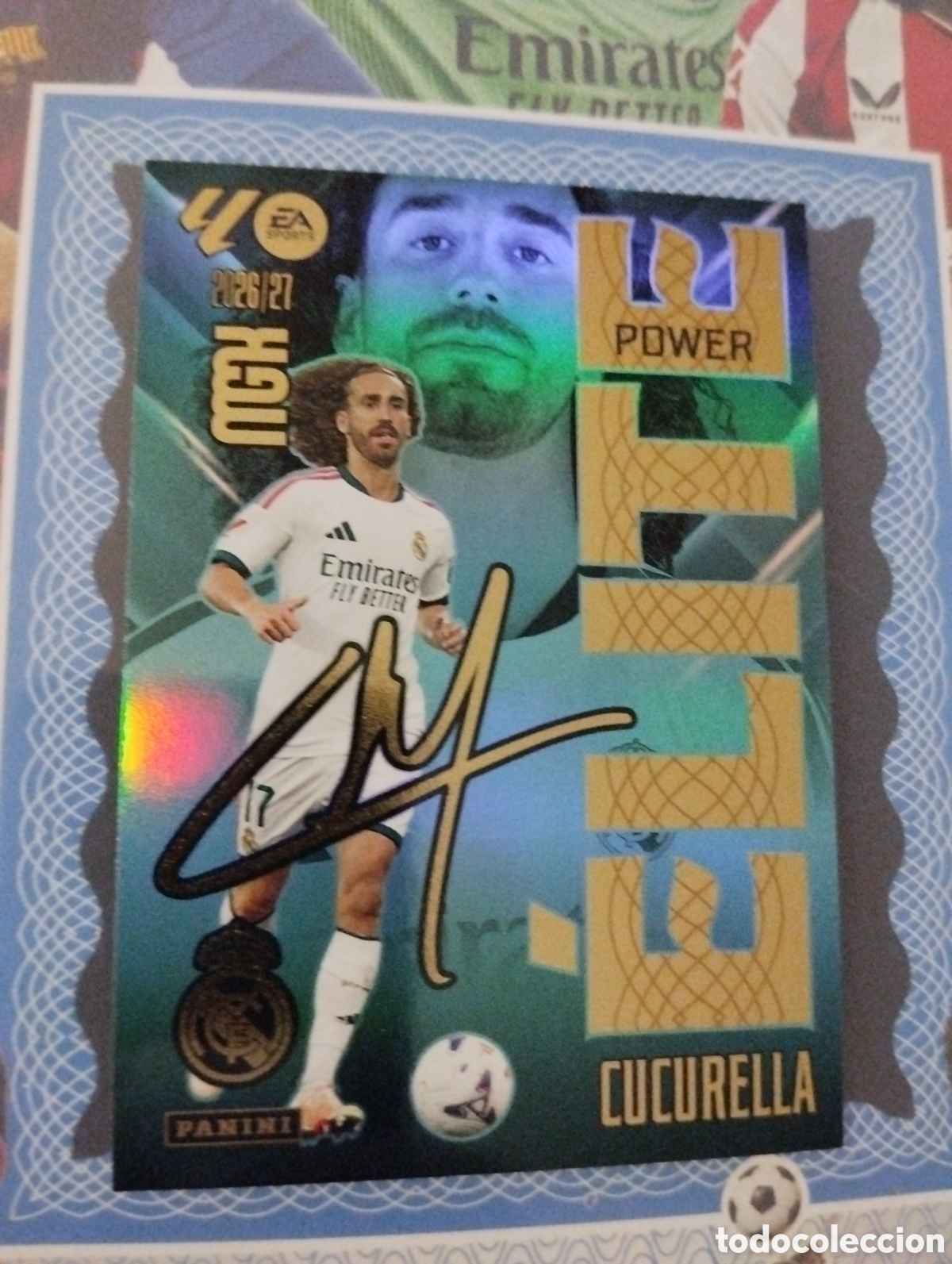 Fu&szlig;ball-Sticker: MEGA CRACK 2026 2027 26 27 - N&ordm; 516P 416 P CUCURELLA REAL MADRID ELITE POWER