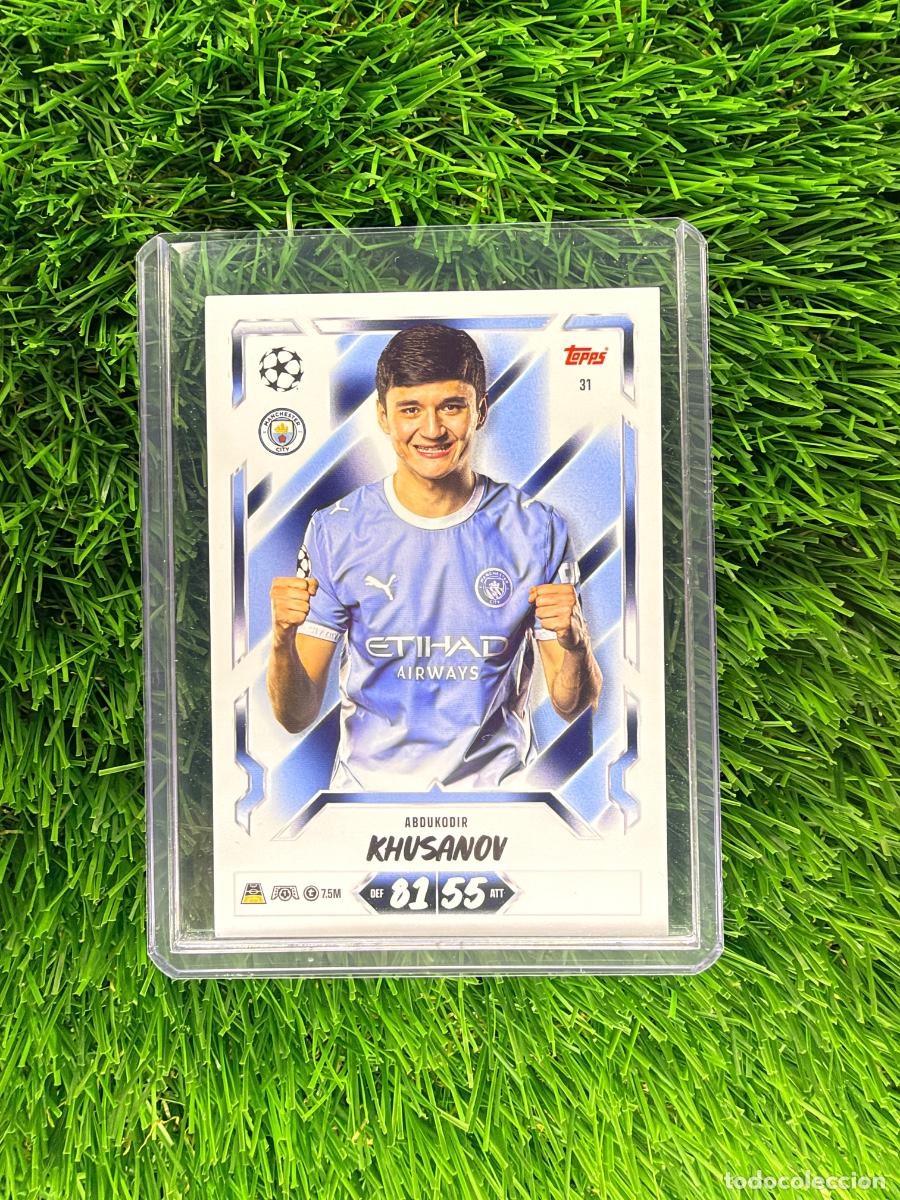 Football Stickers: N&ordm; 31 Abdukodir Khusanov Manchester City Match Attax 26 27