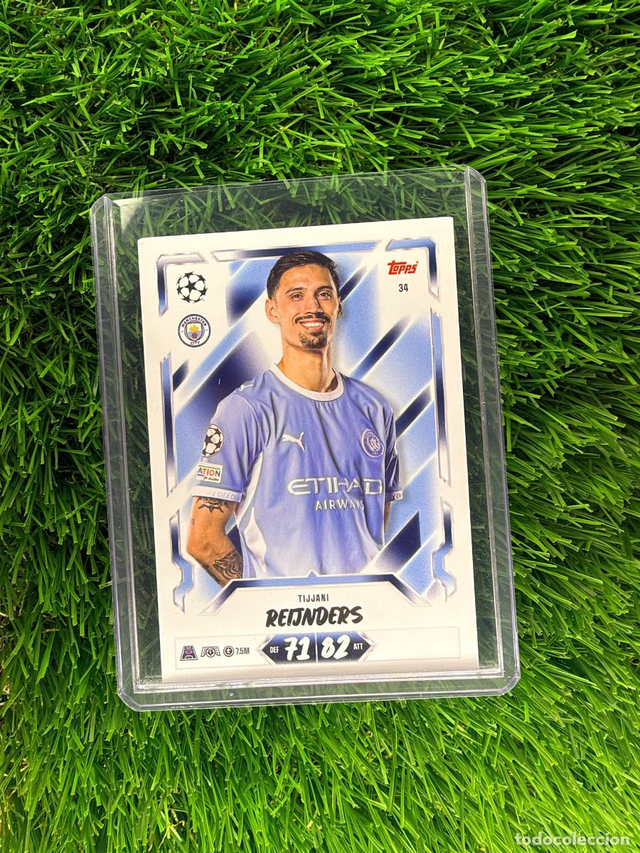 Football Stickers: N&ordm; 34 Tijjani Reijnders Manchester City Match Attax 26 27