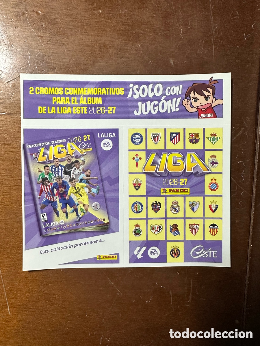 Football Stickers: CROMO DE F&Uacute;TBOL CONMEMORATIVOS LIGA ESTE 2026 2027 PANINI
