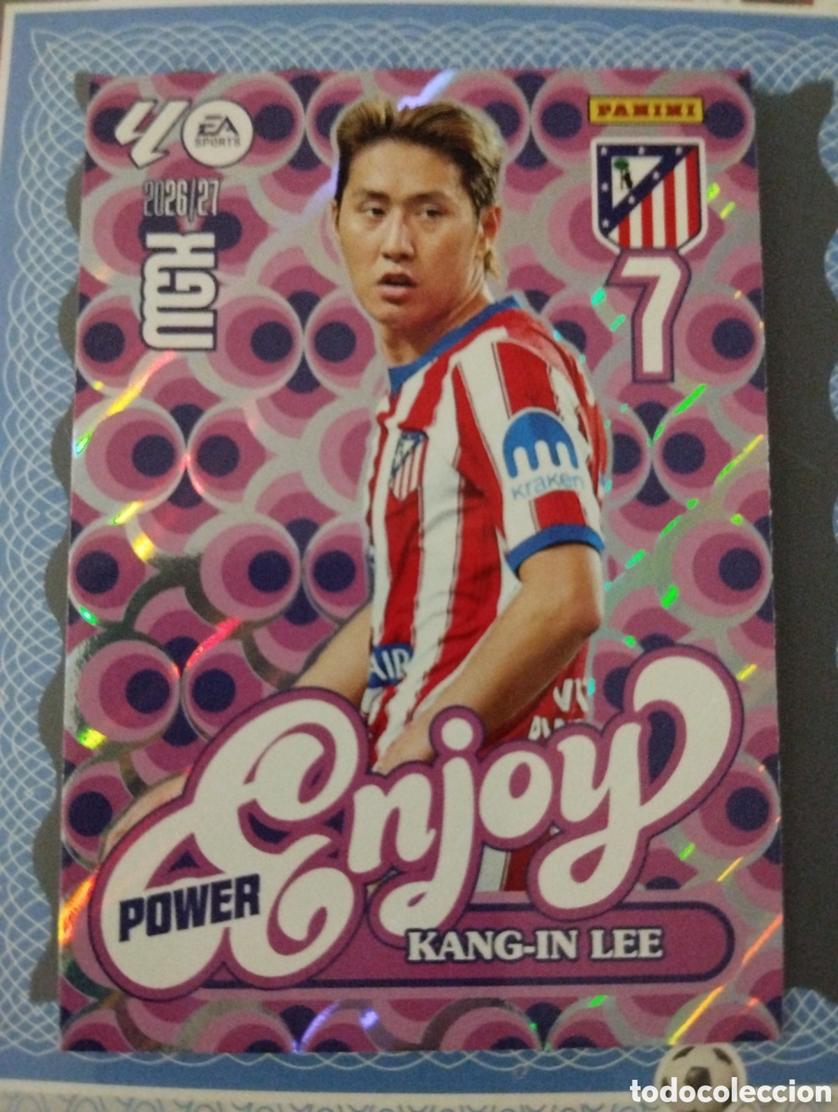 Cromos de f&uacute;tbol: MEGA CRACK 2026 2027 26 27- PANINI - N&ordm; 519P 511 P KANG-IN LEE ATL&Eacute;TICO DE MADRID ENJOY POWER