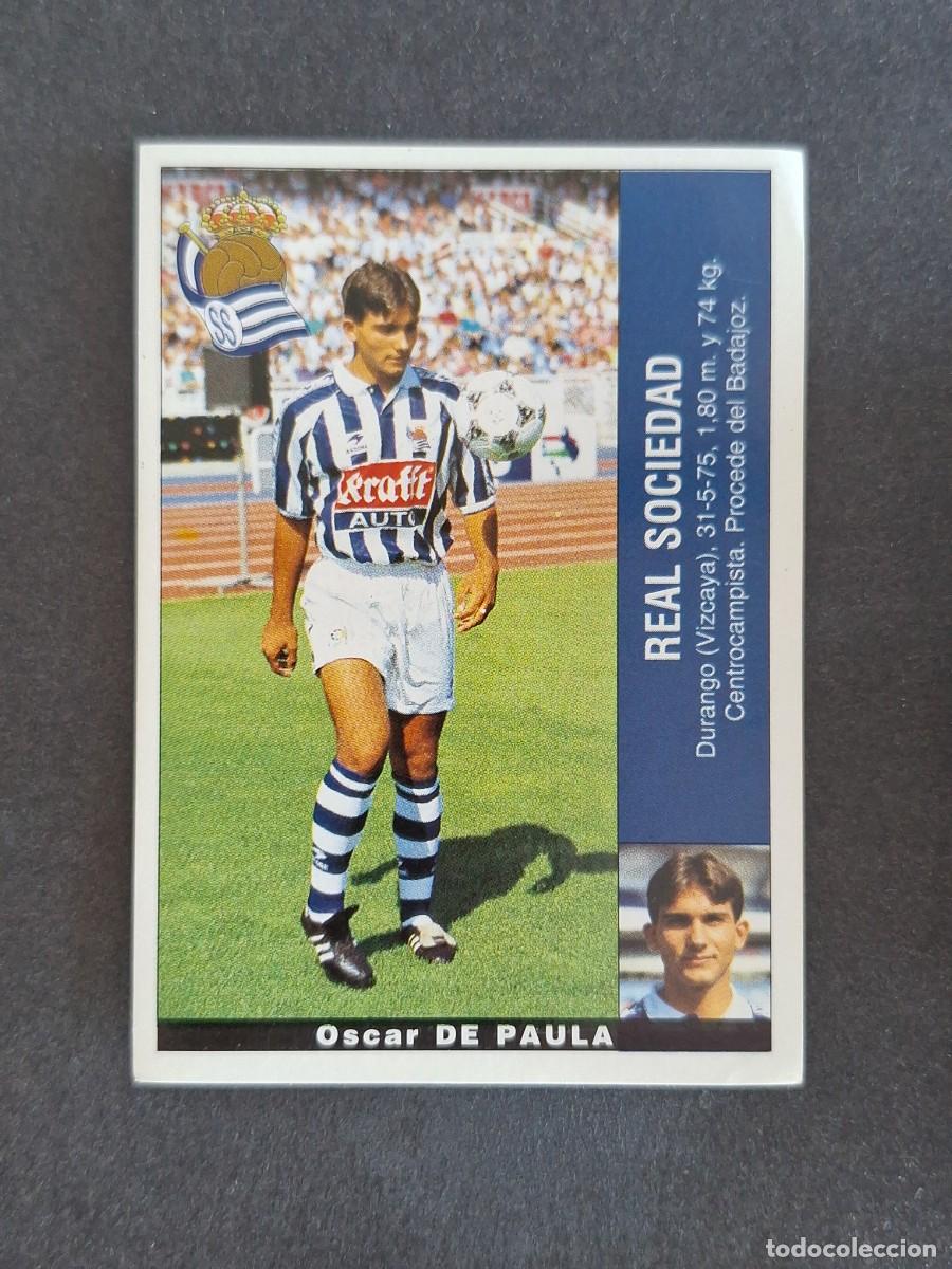 Cromos de f&uacute;tbol: L2 DE PAULA REAL SOCIEDAD PANINI LIGA 1995 1996 95 96 NUNCA PEGADO SIN PEGAR