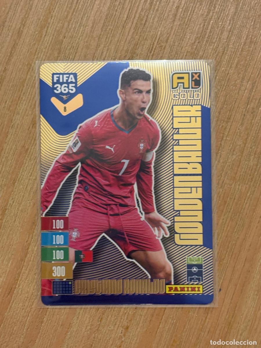 Cromos de f&uacute;tbol: CROMO GOLDEN BALLER BALON ORO CRISTIANO RONALDO N 8 FIFA 365 PANINI 2027 C&Oacute;DIGO SIN ACTIVAR