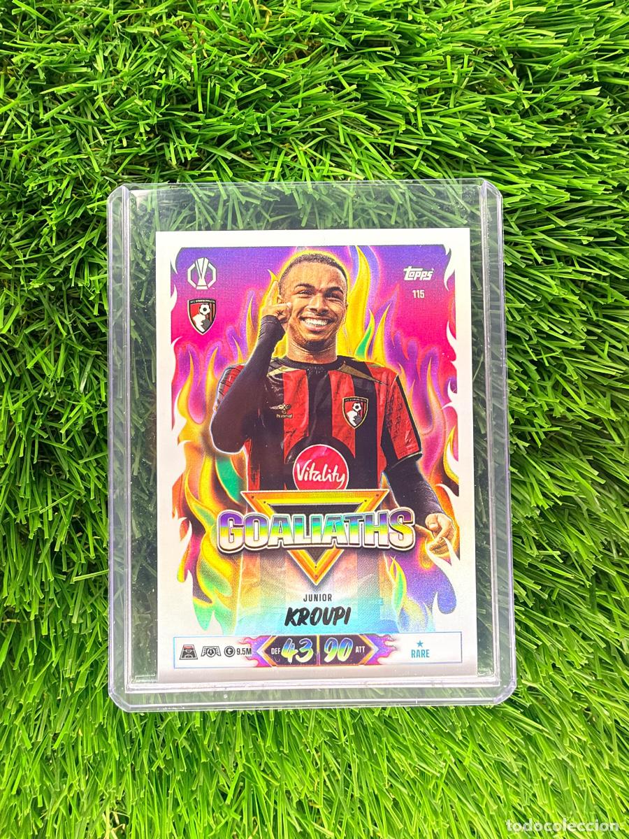 Cromos de f&uacute;tbol: N&ordm; 115 Junior Kroupi Goaliaths AFC Bournemouth Match Attax 26 27