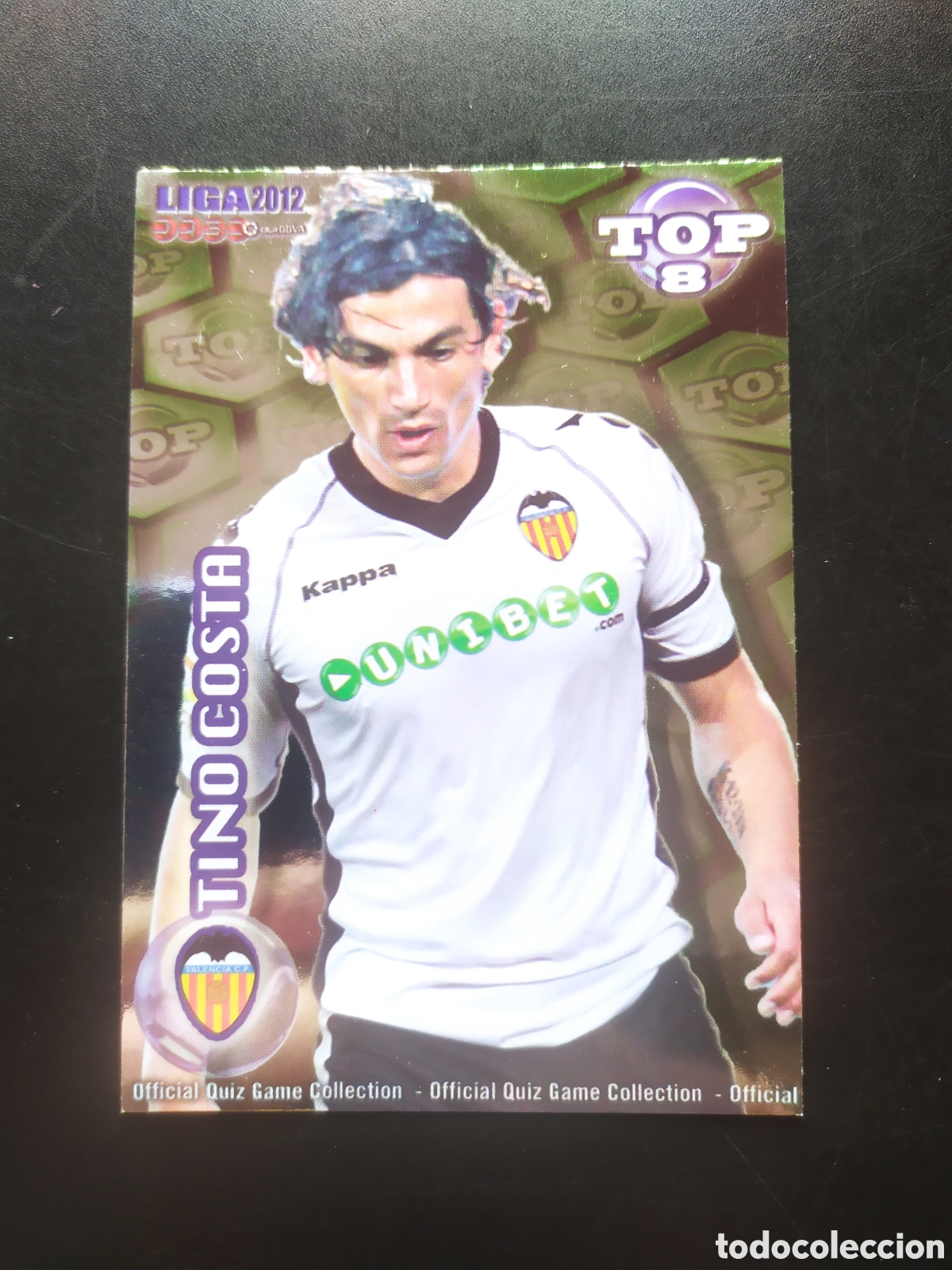 Mundicromo fichas Liga 2011 2012 11 12 Tino Costa top brillo verde n° 606 Valencia