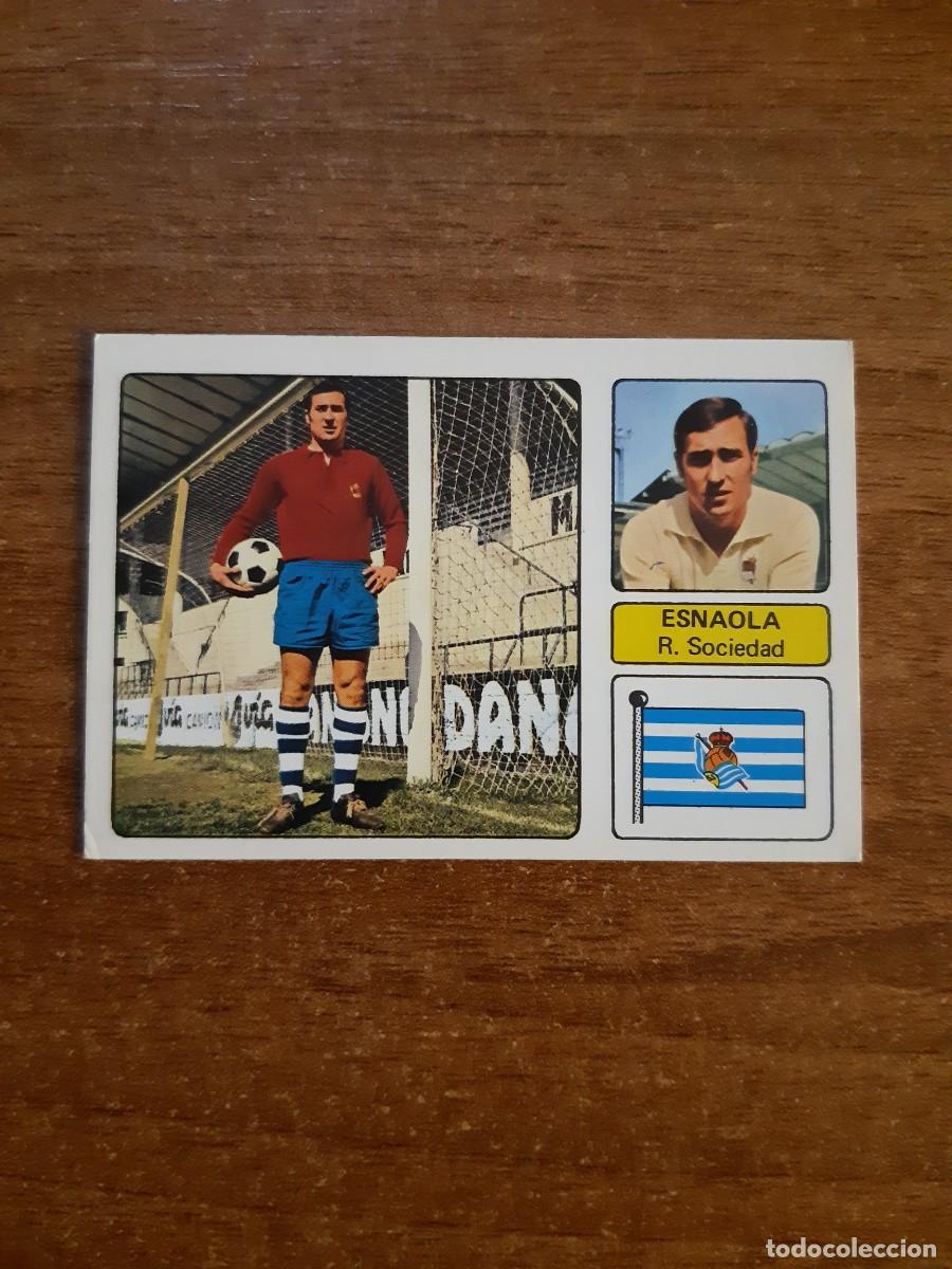 Cromos de f&uacute;tbol: Esnaola (Real Sociedad) LIGA 73-74 ED. FHER 1973 1974. Nunca pegado, sin pegar