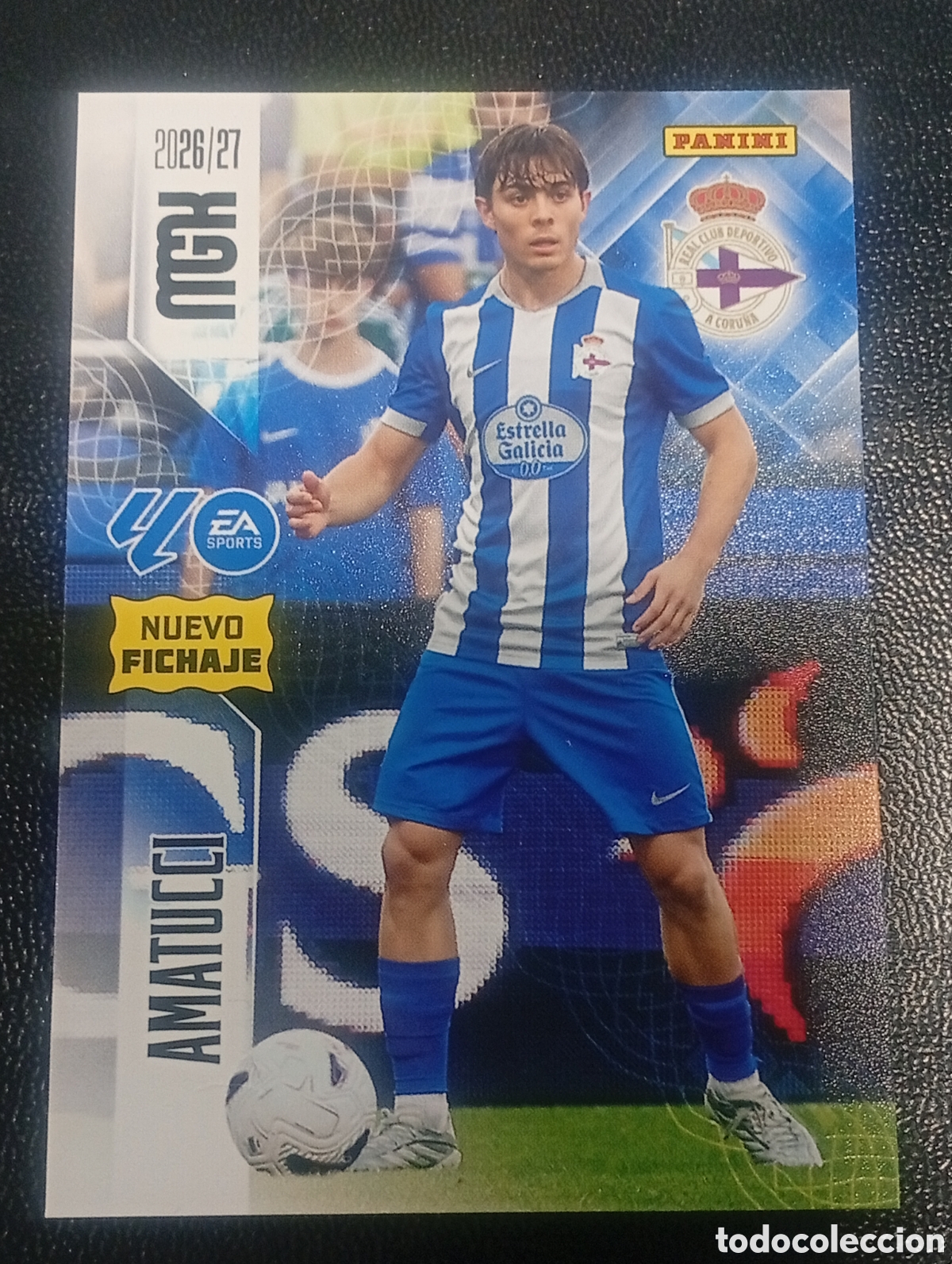 Cromos de f&uacute;tbol: 452 nuevo fichaje AMATUCCI DEPORTIVO DE LA A CORU&Ntilde;A MEGACRACKS 2026 2027 26 27 CROMOS CARDS PANINI