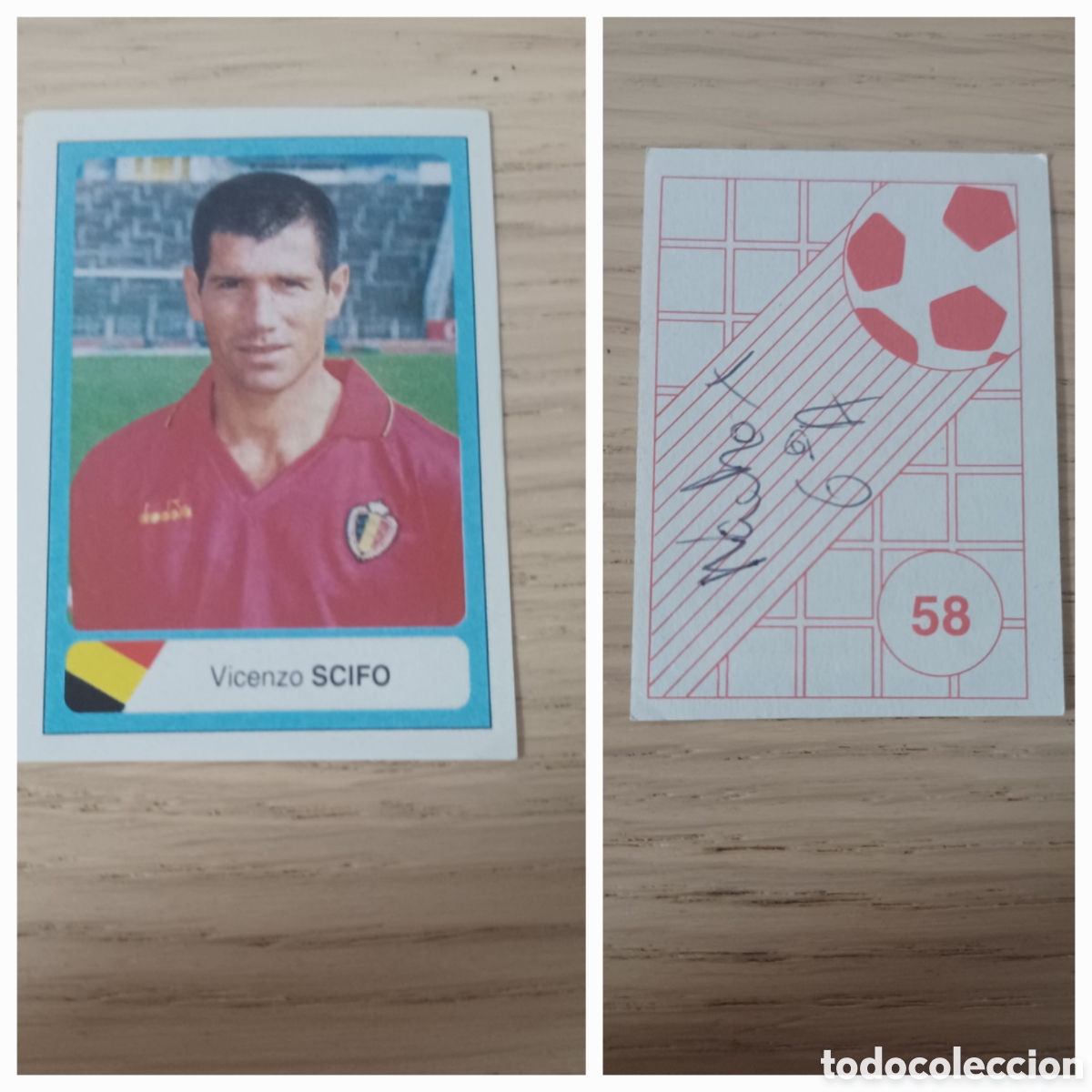 Cromos de f&uacute;tbol: CROMO SCIFO N 58 B&Eacute;LGICA EDICIONES ESTADIO MUNDIAL EEUU 94 SIN PEGAR