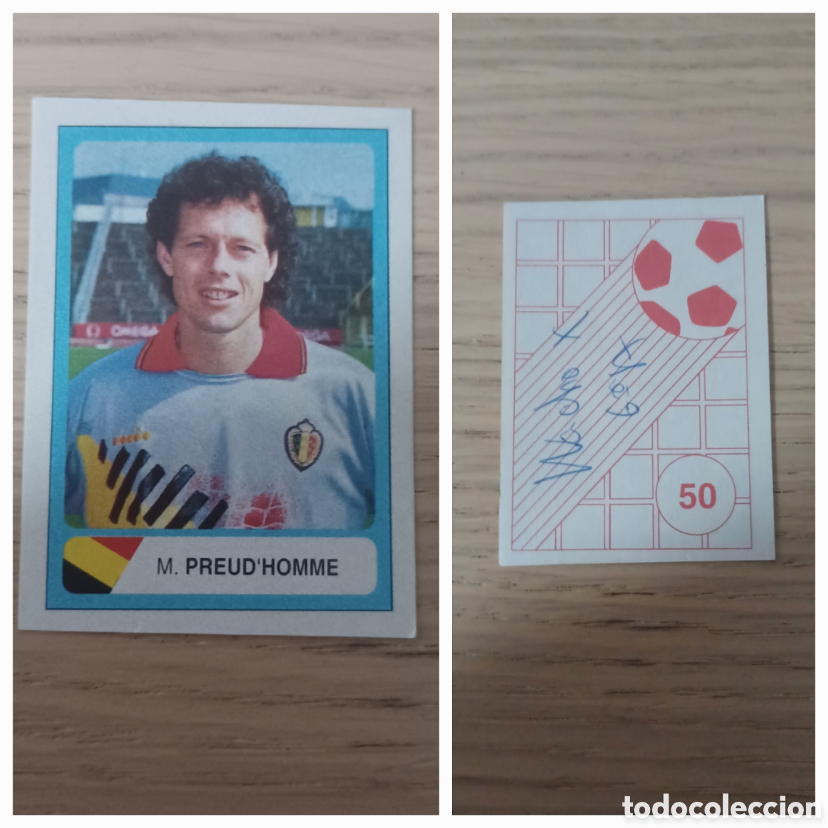Cromos de f&uacute;tbol: CROMO PREUD'HOMME N 50 B&Eacute;LGICA EDICIONES ESTADIO MUNDIAL EEUU 94 SIN PEGAR