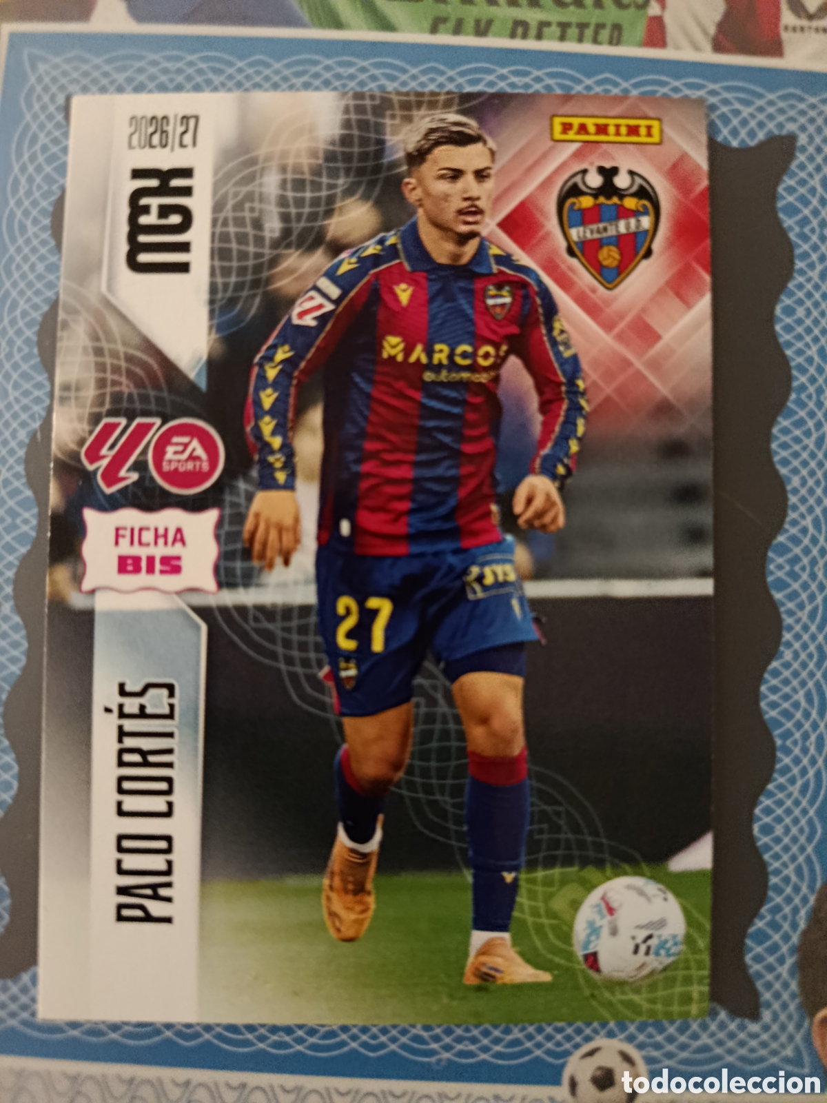 Cromos de f&uacute;tbol: MEGACRACKS 2026 2027 26 27 - PANINI - N&ordm; 211 BIS PACO CORT&Eacute;S LEVANTE FICHA BIS