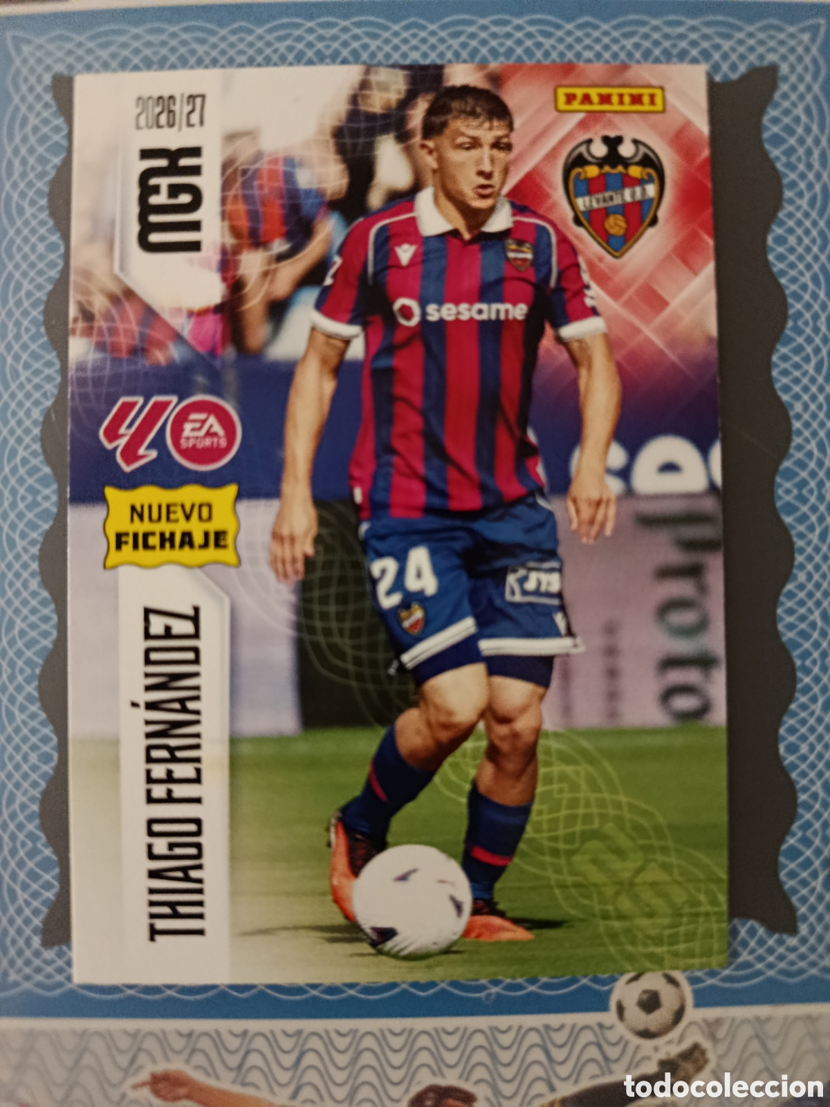 Cromos de f&uacute;tbol: MEGACRACKS 2026 2027 26 27 - PANINI - N&ordm; 503 THIAGO FERN&Aacute;NDEZ LEVANTE NUEVO FICHAJE