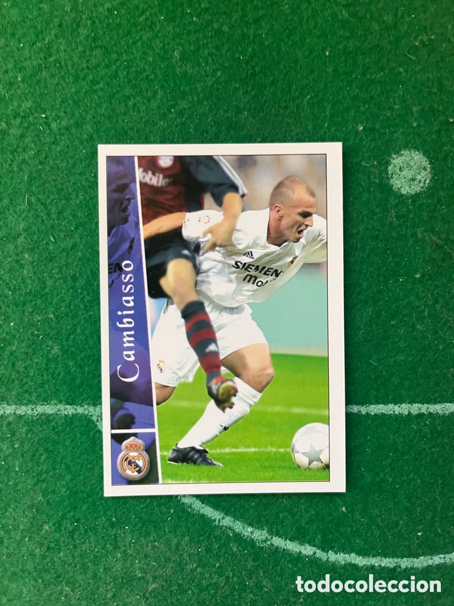 Cromos de f&uacute;tbol: 66 CAMBIASSO REAL MADRID LAS FICHAS DE LA LIGA 2002 2003 MUNDICROMO