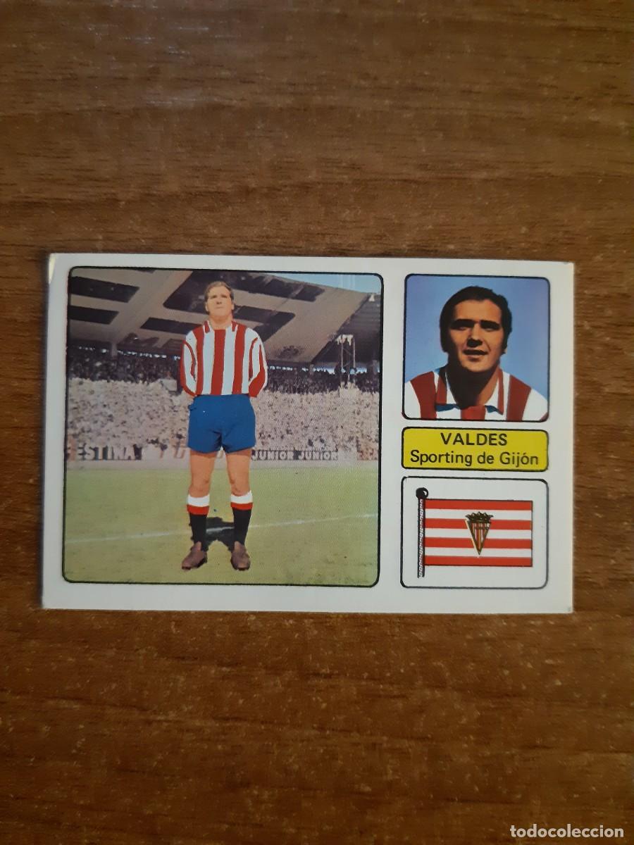 Cromos de f&uacute;tbol: Valdes (Sporting Gij&oacute;n) LIGA 73-74 ED. FHER 1973 1974. Nunca pegado, sin pegar