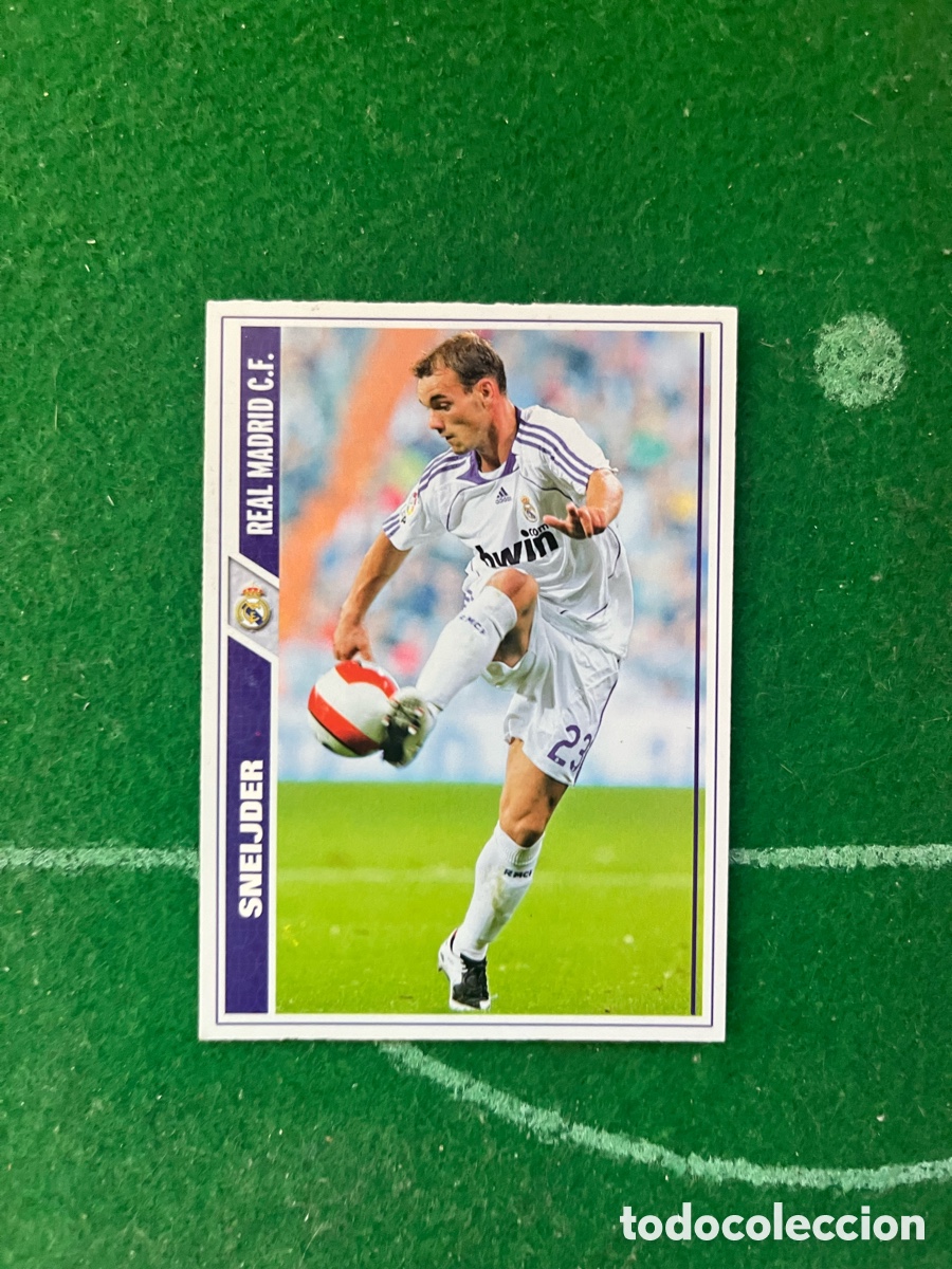 Cromos de f&uacute;tbol: 15 SNEIJDER REAL MADRID LAS FICHAS DE LA LIGA 2007 2008 MUNDICROMO