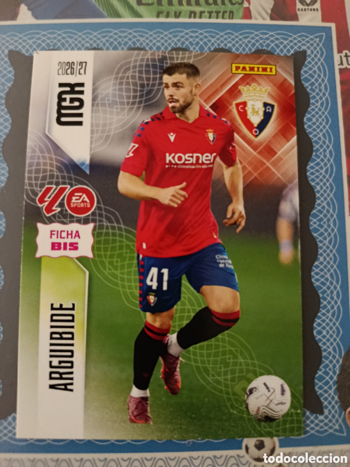 Football Stickers: MEGACRACKS 2026 2027 26 27 - PANINI - N&ordm; 256 BIS AGUIBIDE OSASUNA FICHA BIS