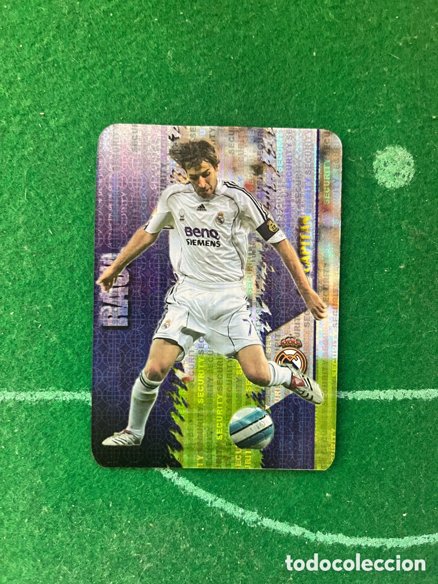 Cromos de f&uacute;tbol: 25 RA&Uacute;L REAL MADRID LAS FICHAS DE LA LIGA 2007 2008 MUNDICROMO EL CAPIT&Aacute;N