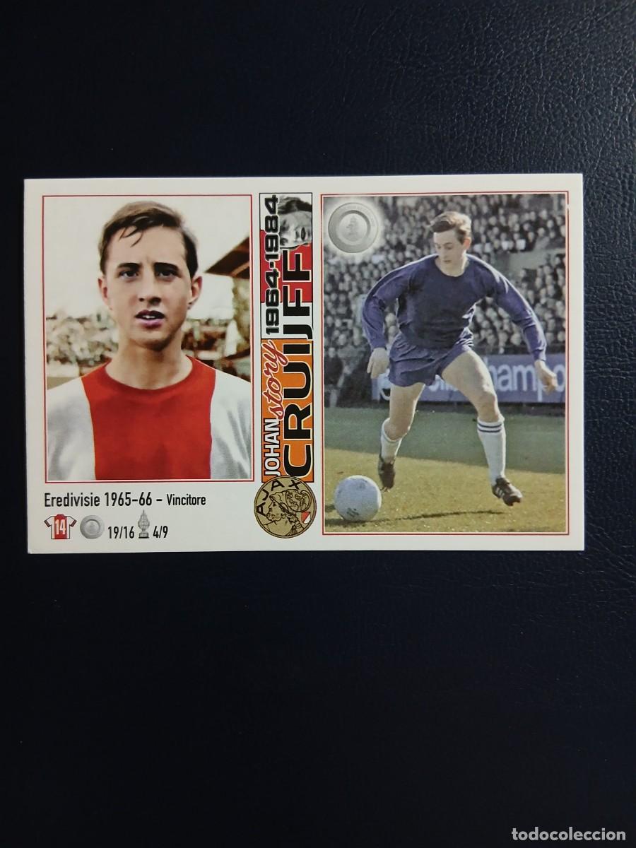 Football Stickers: CARD JOHAN CRUYFF - AJAX - CRUYFF STORY - CAMPE&Oacute;N EREDIVISIE 65 66