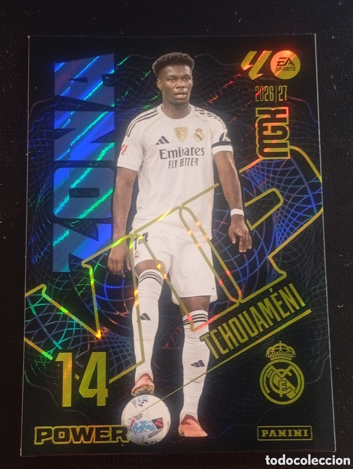 Cromos de f&uacute;tbol: 405p zona vip power TCHOUAMENI REAL MADRID MEGACRACKS 2026 2027 26 27 CROMOS CARDS PANINI paralela