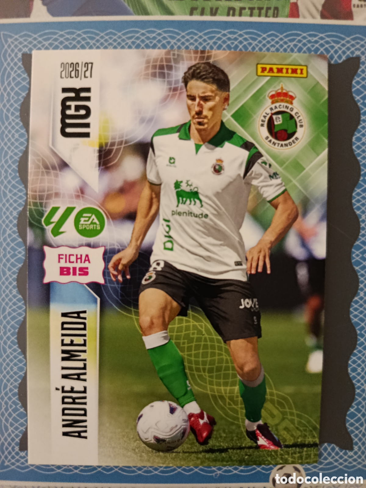 Cromos de f&uacute;tbol: MEGACRACKS 2026 2027 26 27 - PANINI - N&ordm; 279 BIS ANDRE&Eacute; ALMEIDA MART&Iacute;N RACING DE SANTANDER FICHA BIS