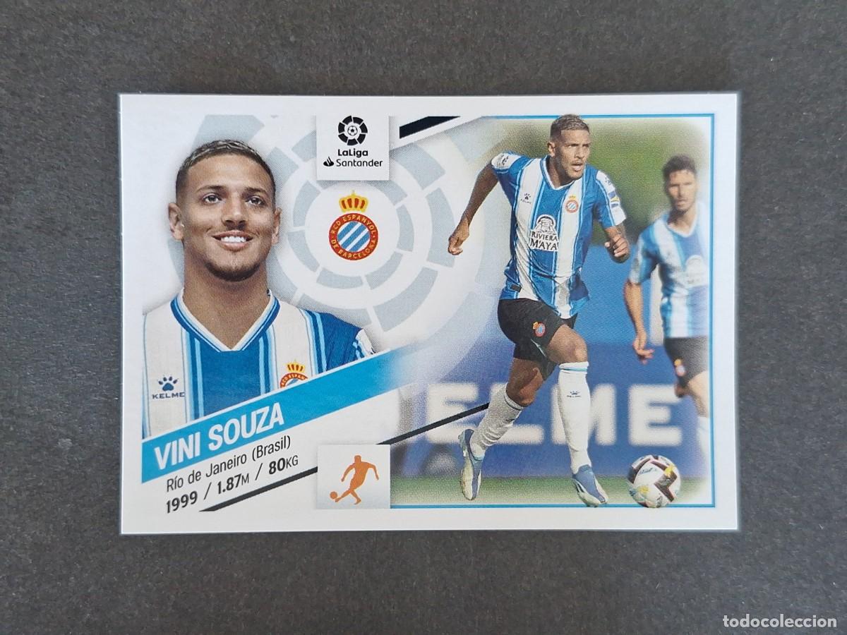 Cromos de f&uacute;tbol: L2 VINI SOUZA R. C. D. ESPA&Ntilde;OL FICHAJE 12 LIGA ESTE 2022 2023 22 23 NUNCA PEGADO SIN PEGAR