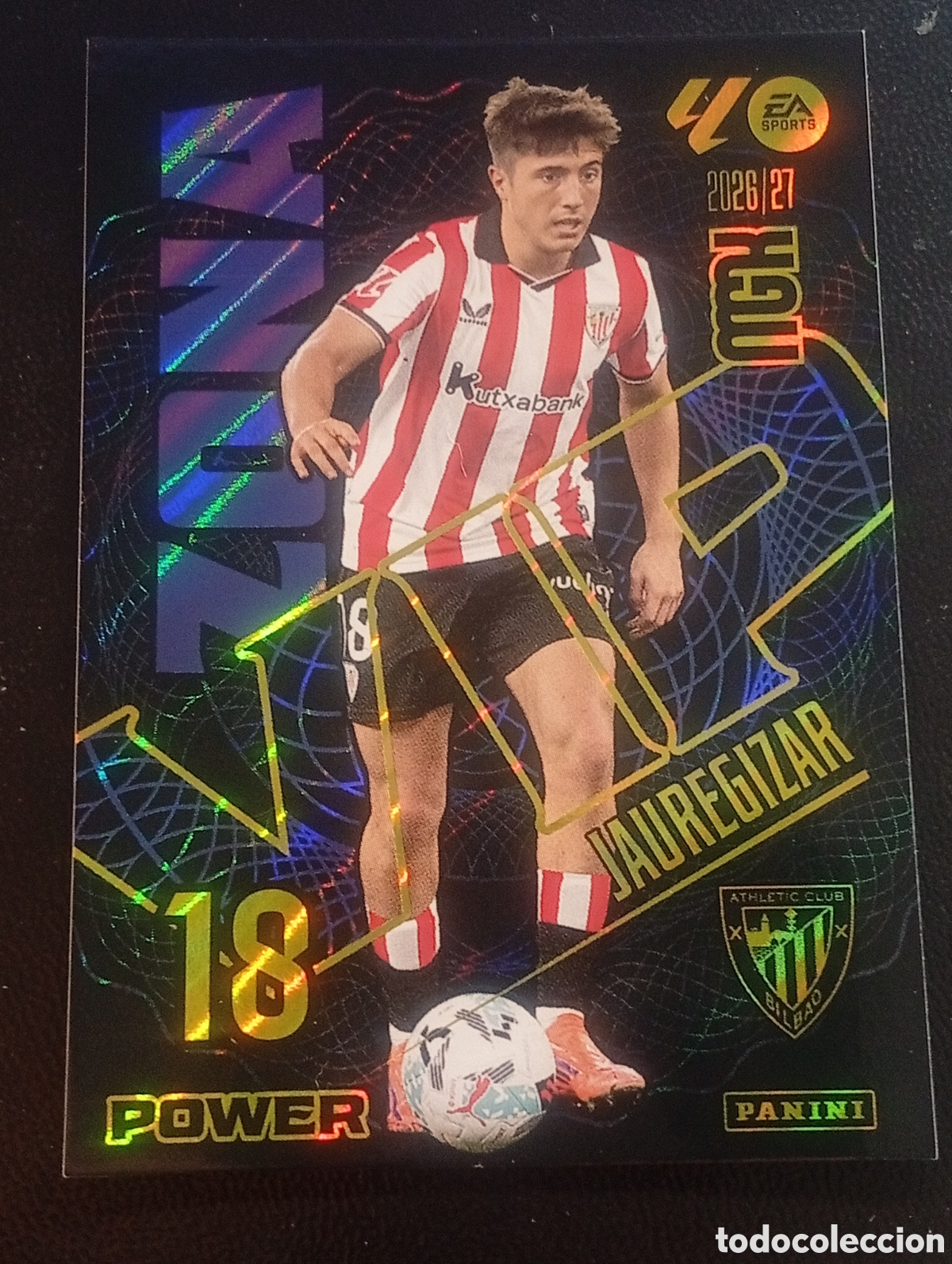 Cromos de f&uacute;tbol: 398p zona vip power JAUREGIZAR ATHLETIC DE BILBAO MEGACRACKS 2026 2027 26 27 CARDS PANINI paralela