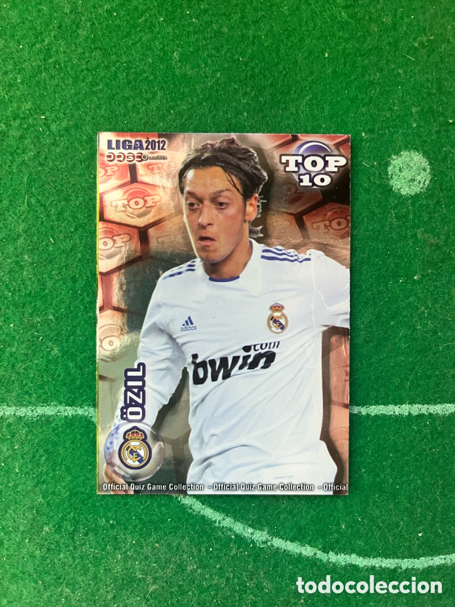 Cromos de f&uacute;tbol: 614 MESUT OZIL REAL MADRID LAS FICHAS DE LA LIGA 2011 2012 MUNDICROMO TOP 10 ROJO