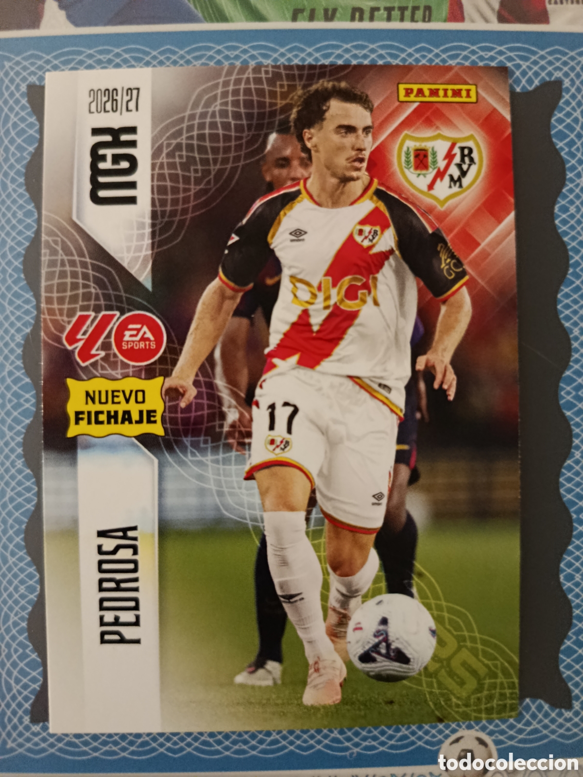 Cromos de f&uacute;tbol: MEGACRACKS 2026 2027 26 27 - PANINI - N&ordm; 491 PEDROSA RAYO VALLECANO NUEVO FICHAJE