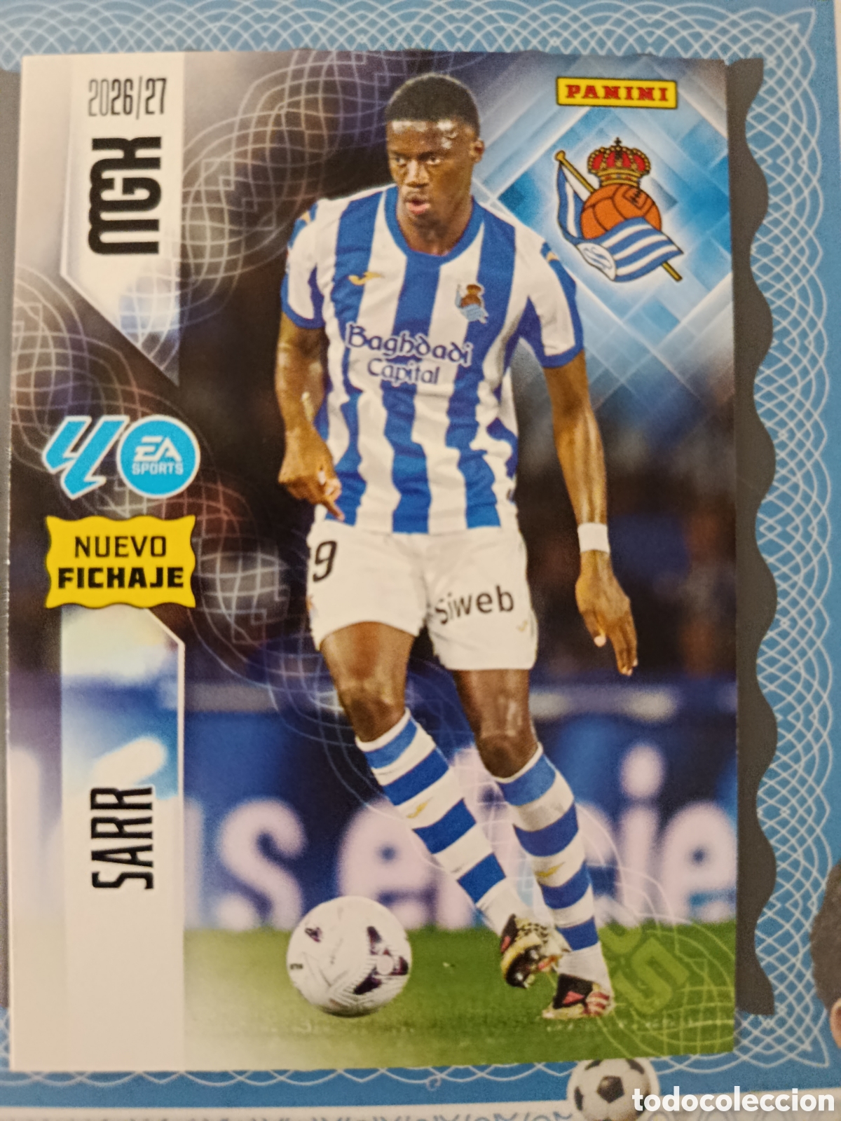 Cromos de f&uacute;tbol: MEGACRACKS 2026 2027 26 27 - PANINI - N&ordm; 494 SARR REAL SOCIEDAD NUEVO FICHAJE