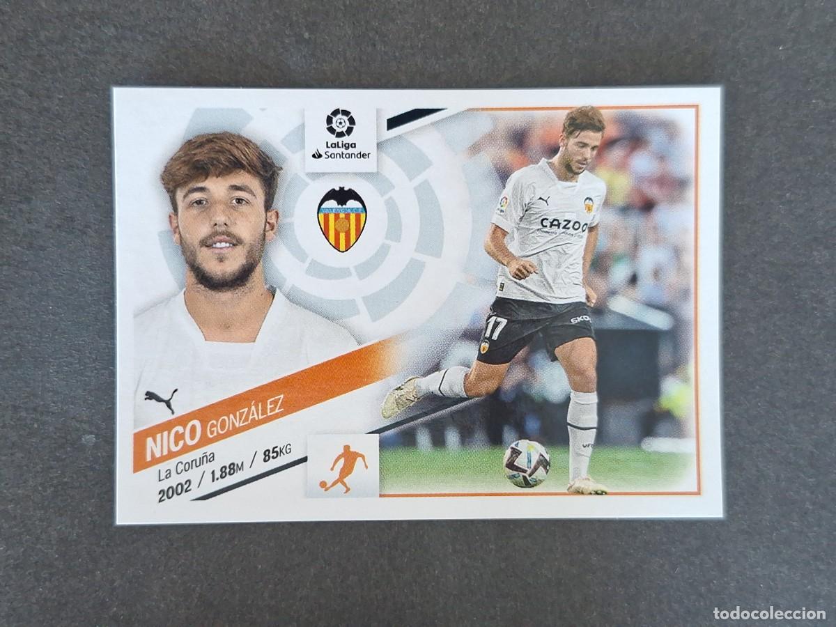 Cromos de f&uacute;tbol: L2 NICO VALENCIA C. F. FICHAJE 31 LIGA ESTE 2022 2023 22 23 NUNCA PEGADO SIN PEGAR