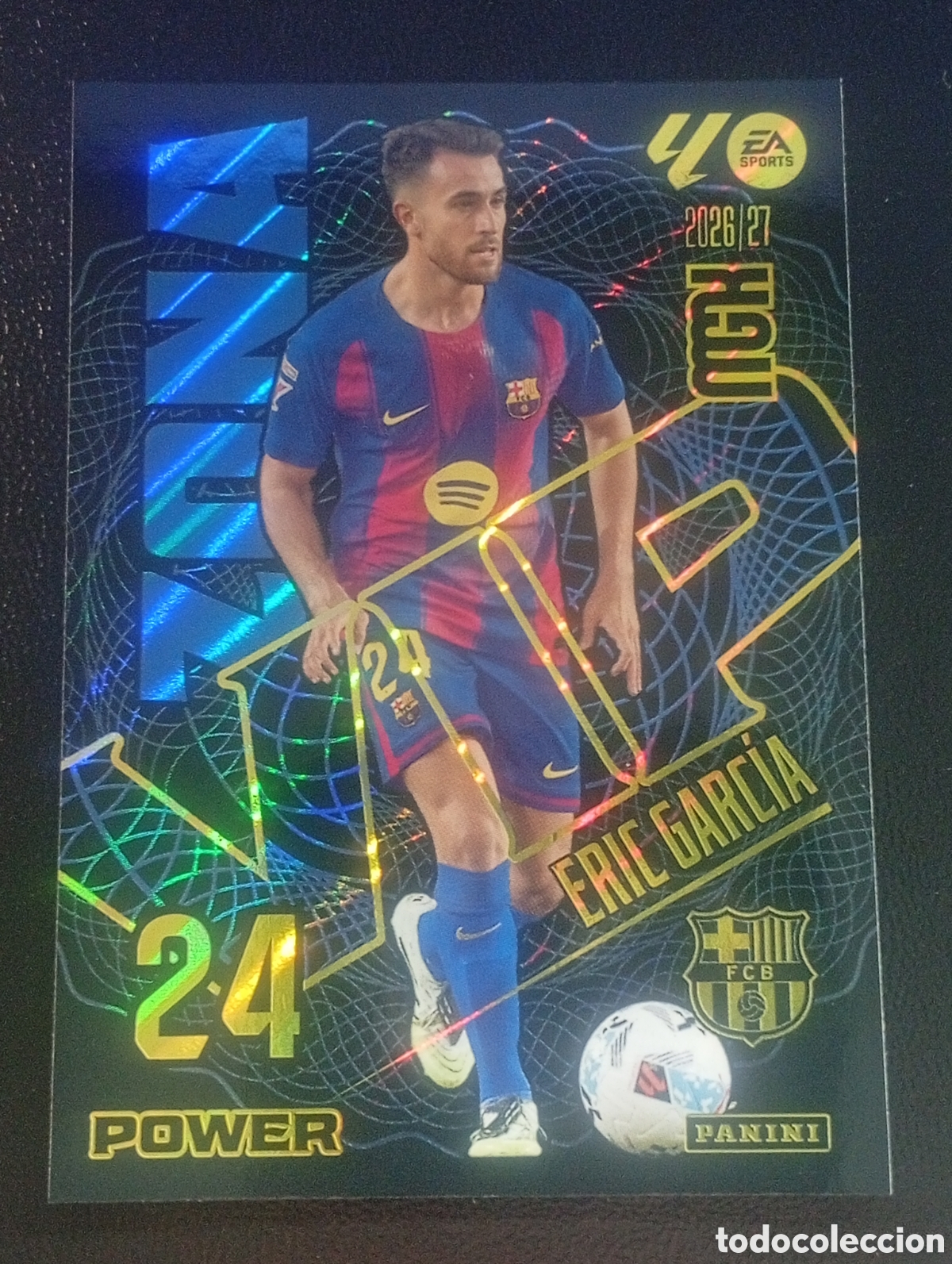 Cromos de f&uacute;tbol: 393p zona vip power ERIC GARCIA BARCELONA MEGACRACKS 2026 2027 26 27 CARD PANINI paralela 393 P