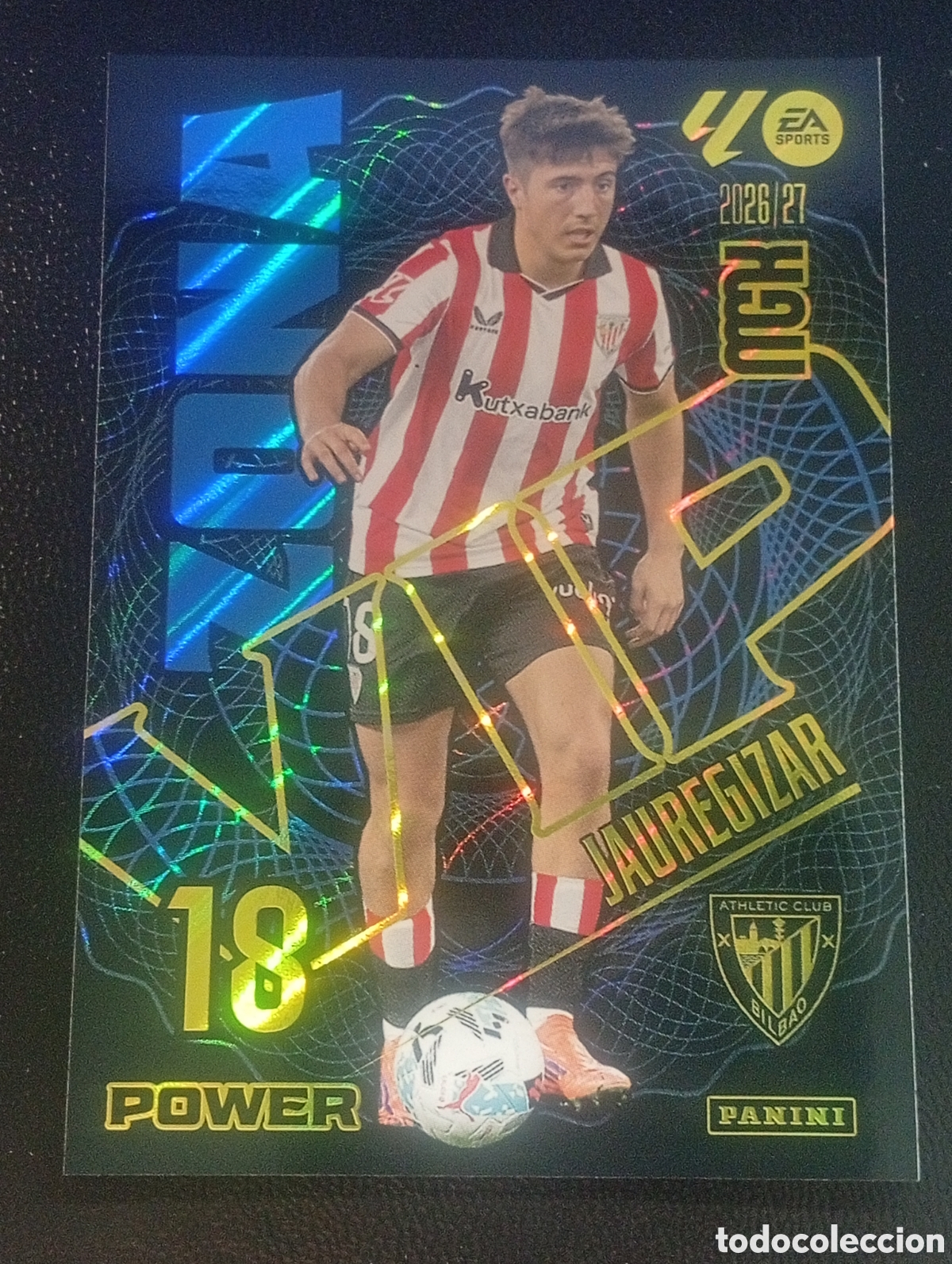 Cromos de f&uacute;tbol: 398p zona vip power JAUREGIZAR ATHLETIC DE BILBAO MEGACRACKS 2026 2027 27 CARD PANINI paralela 398 p