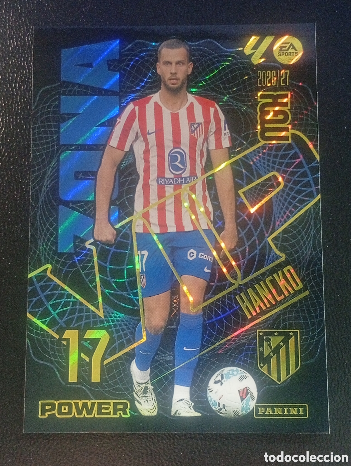 Cromos de f&uacute;tbol: 397p zona vip power HANCKO ATL&Eacute;TICO DE MADRID MEGACRACKS 2026 2027 26 27 CARDS PANINI paralela 397 P