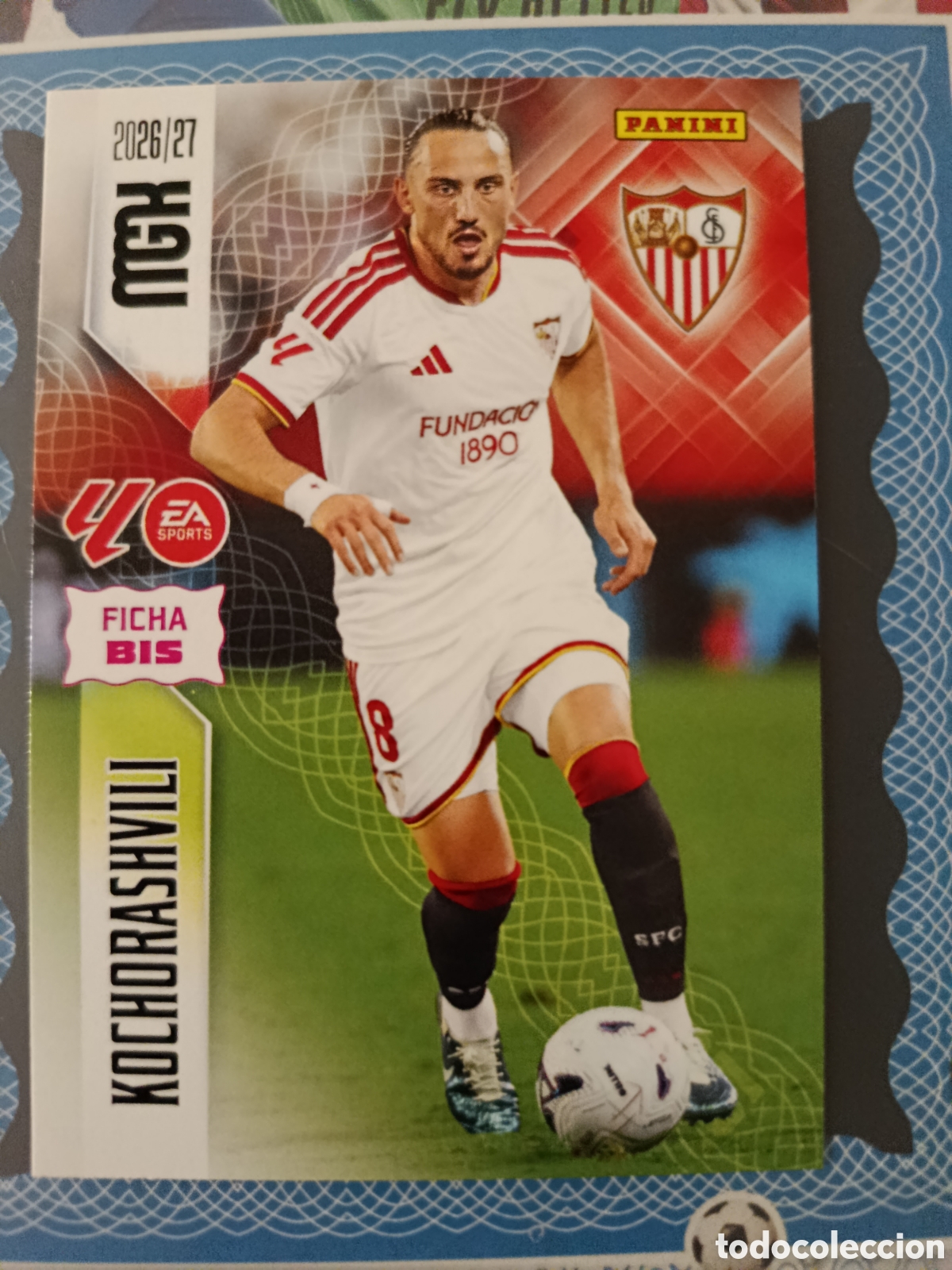 Cromos de f&uacute;tbol: MEGACRACKS 2026 2027 26 27 - PANINI - N&ordm; 334 BIS KOCHORASHVILI SEVILLA FICHA BIS