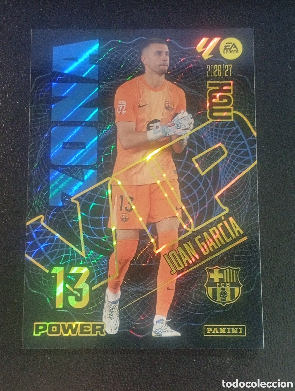 Cromos de f&uacute;tbol: 399p zona vip power JOAN GARCIA BARCELONA MEGACRACKS 2026 2027 26 27 CARDS PANINI paralela 399 P