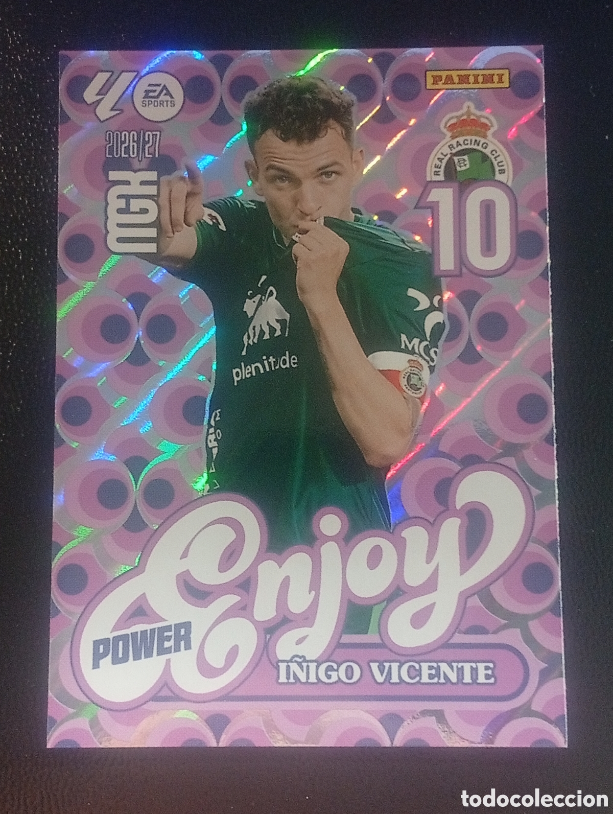 Cromos de f&uacute;tbol: 383p enjoy power &Iacute;&Ntilde;IGO VICENTE RACING SANTANDER MEGACRACKS 2026 2027 27 CARD PANINI paralela 383 P